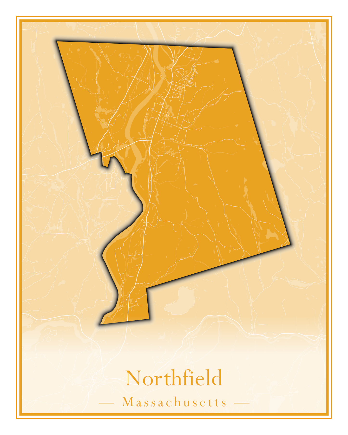 Massachusetts Towns - Street Map (Northfield - Norwood)