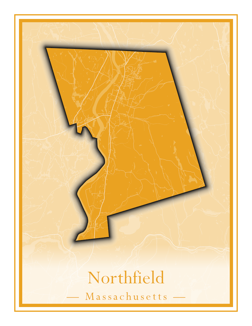 Massachusetts Towns - Street Map (Northfield - Norwood)