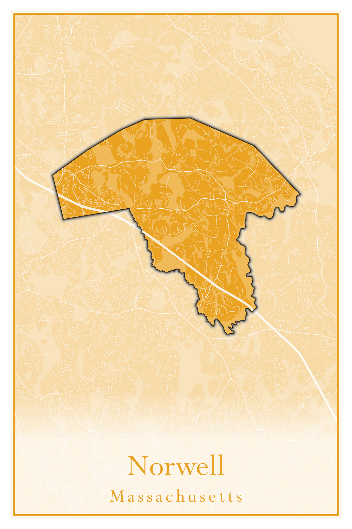 Massachusetts Towns - Street Map (Northfield - Norwood)