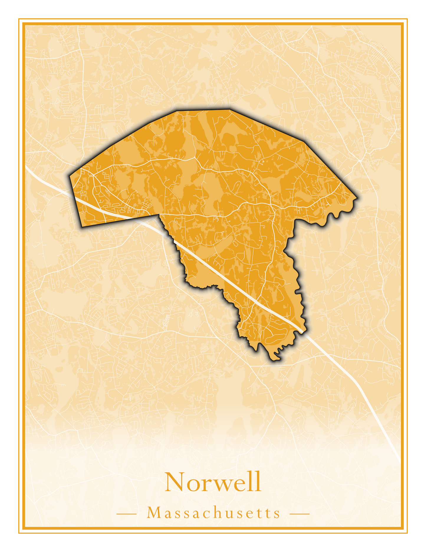 Massachusetts Towns - Street Map (Northfield - Norwood)