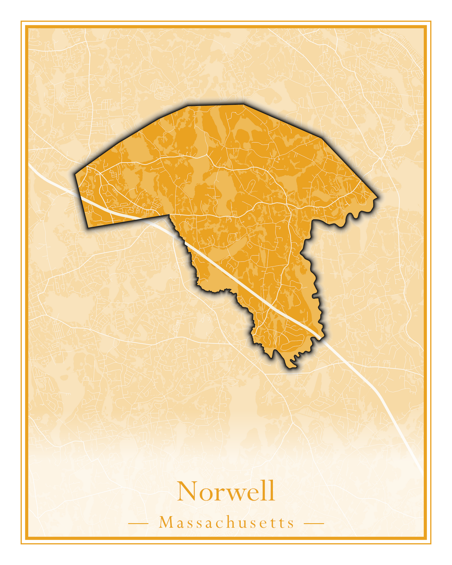 Massachusetts Towns - Street Map (Northfield - Norwood)