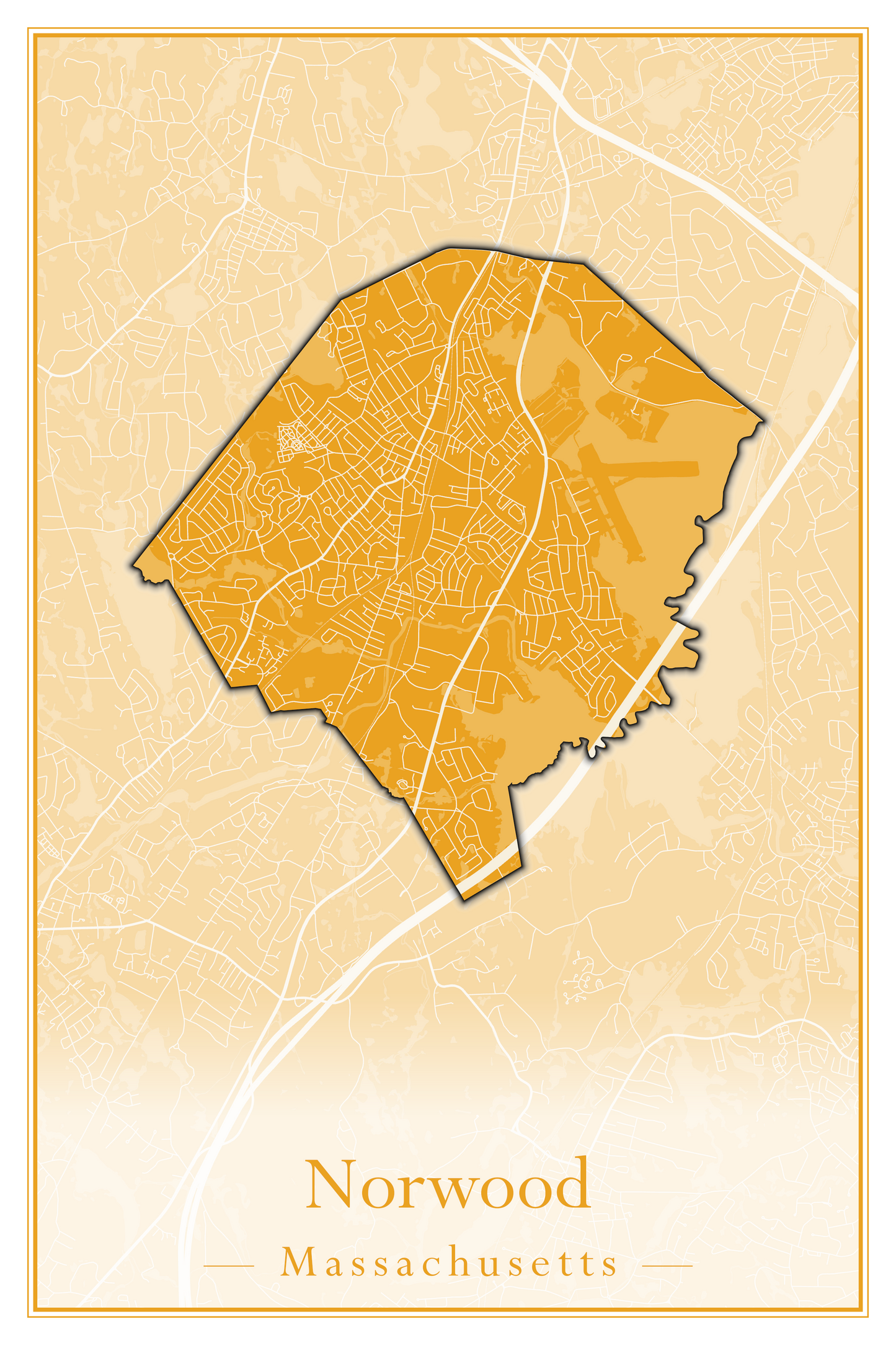 Massachusetts Towns - Street Map (Northfield - Norwood)