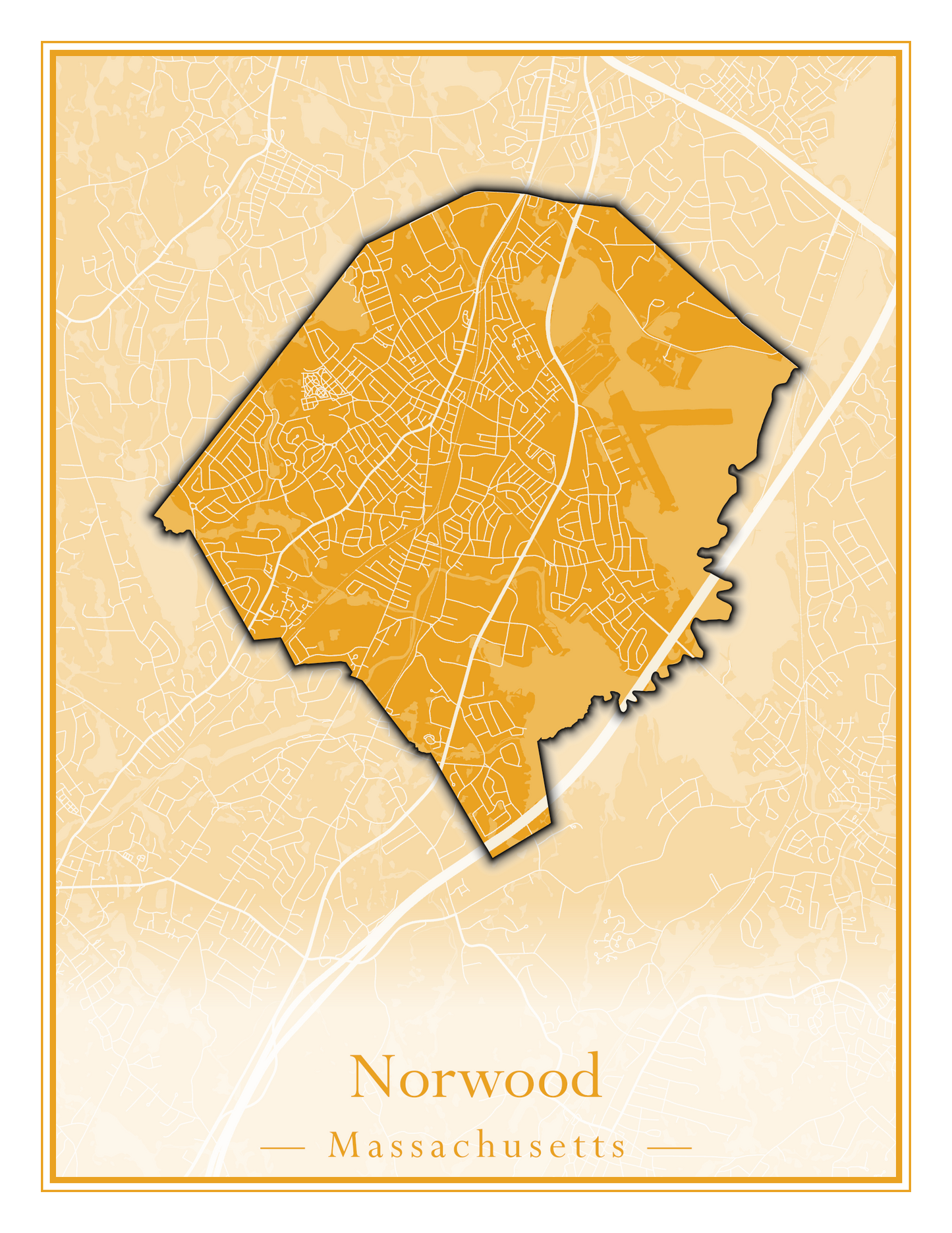 Massachusetts Towns - Street Map (Northfield - Norwood)