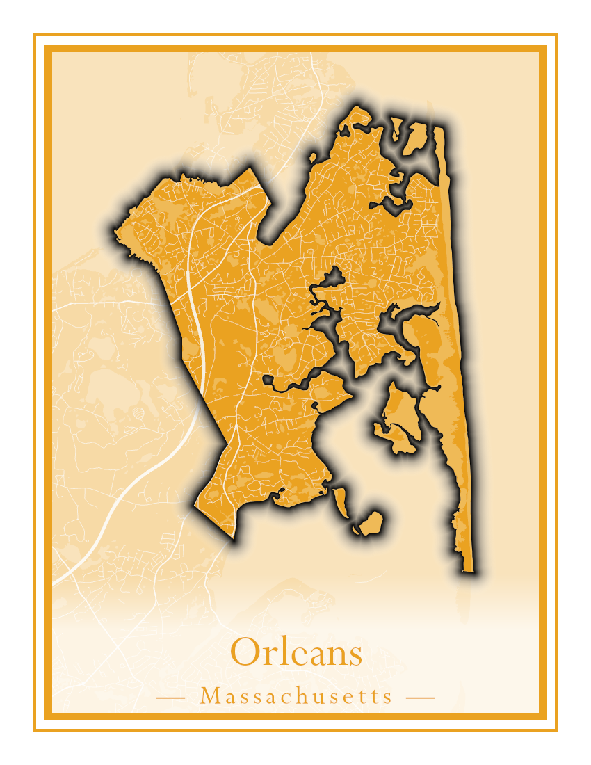 Massachusetts Towns - Street Map (Oak Bluffs - Orleans)