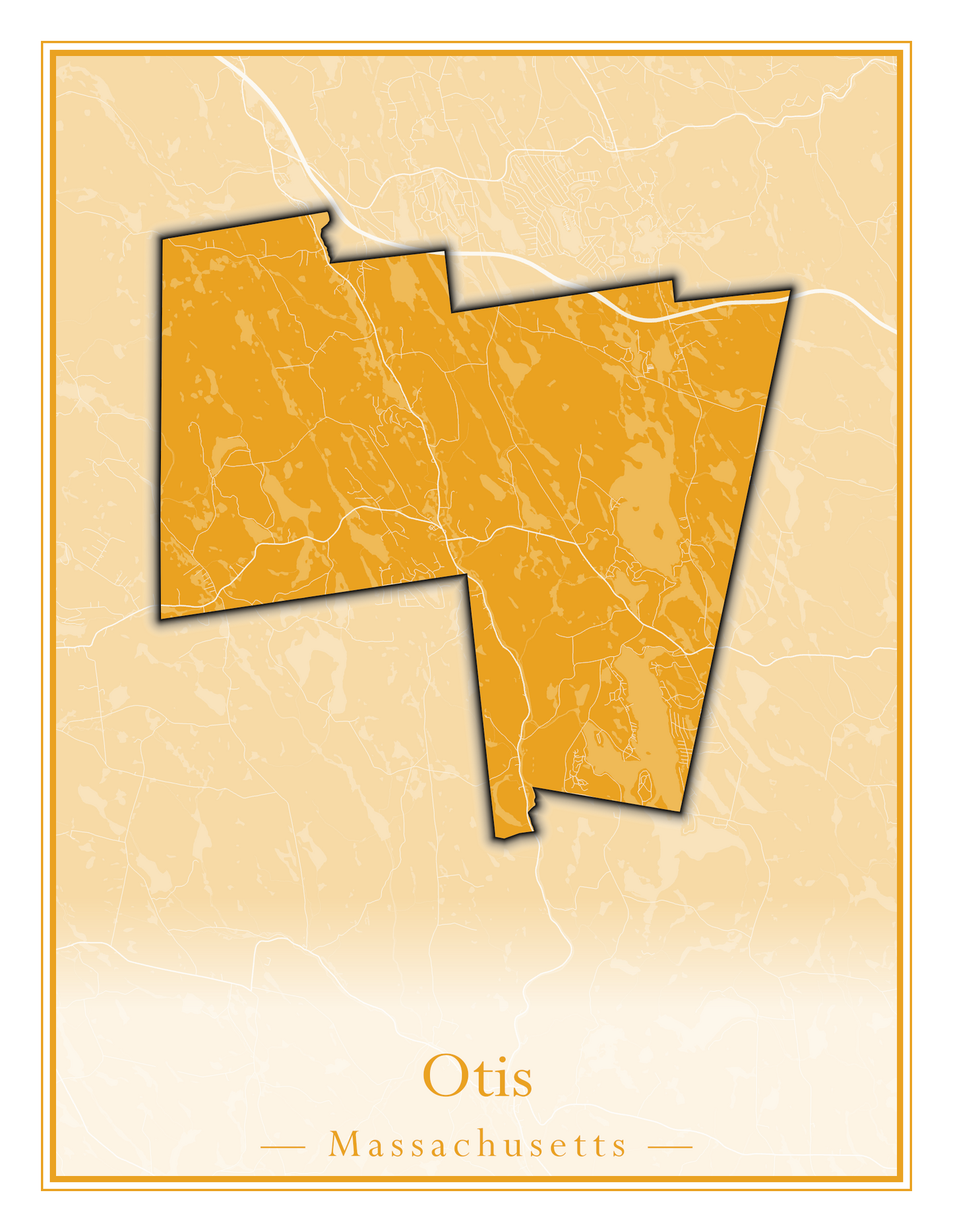 Massachusetts Towns - Street Map (Otis - Paxton)