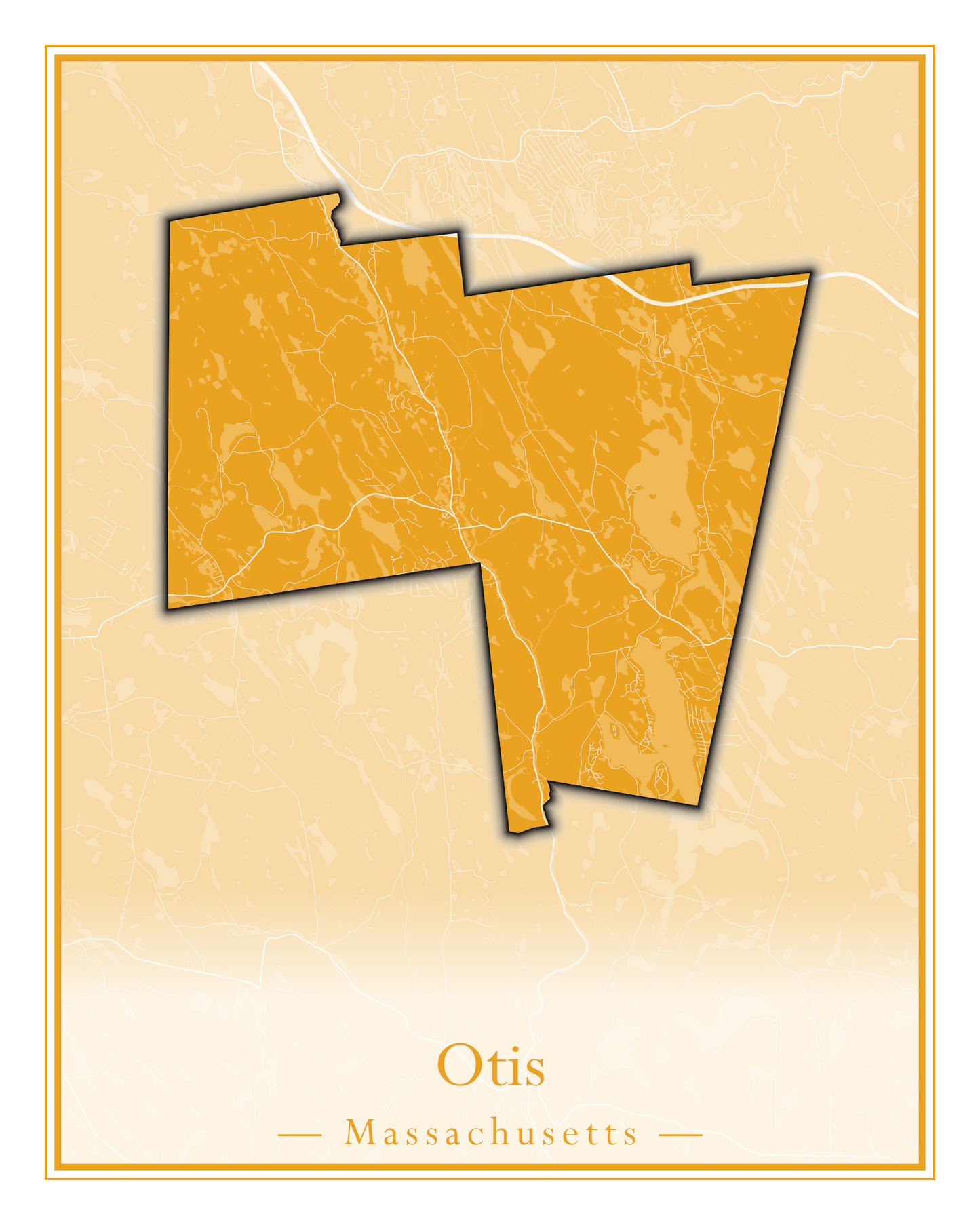 Massachusetts Towns - Street Map (Otis - Paxton)