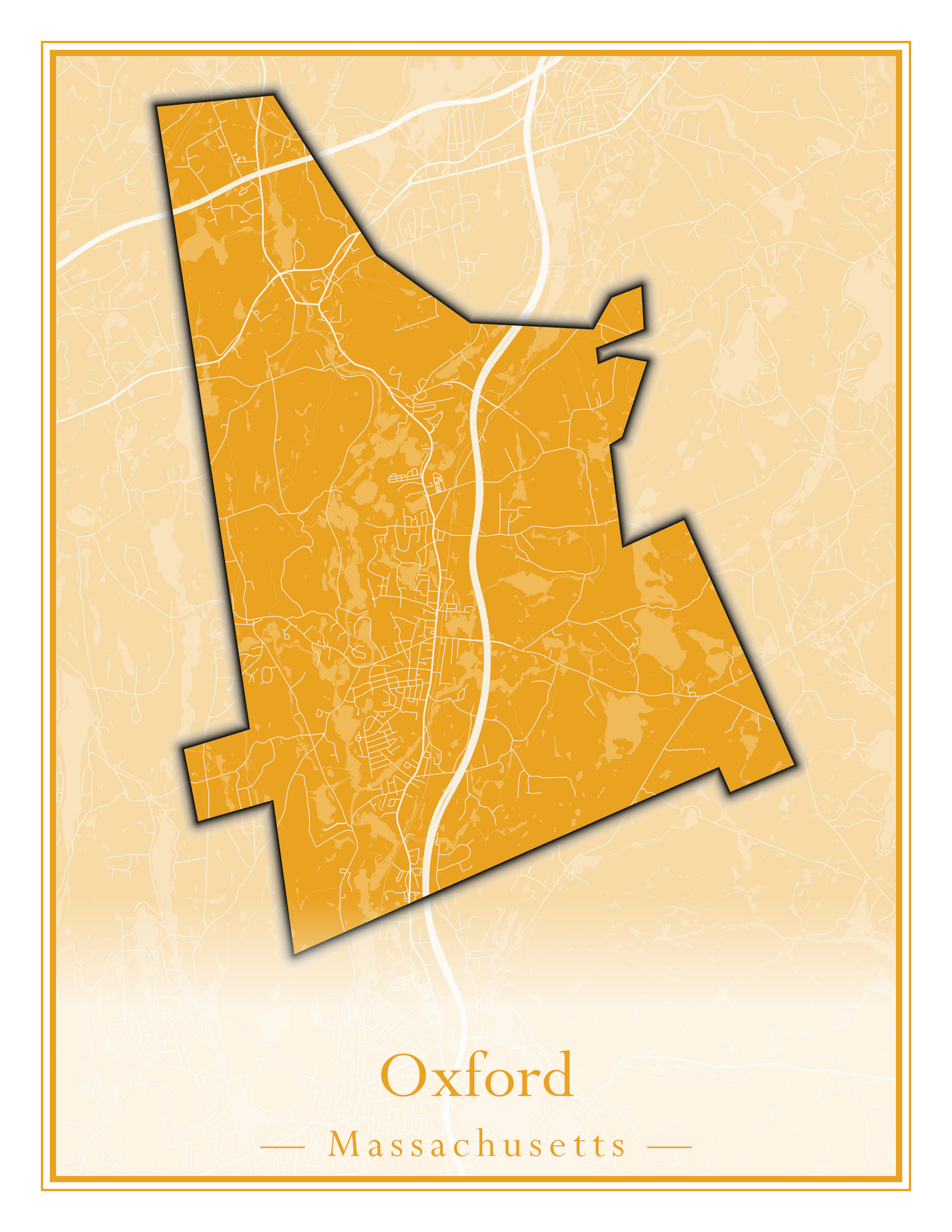 Massachusetts Towns - Street Map (Otis - Paxton)