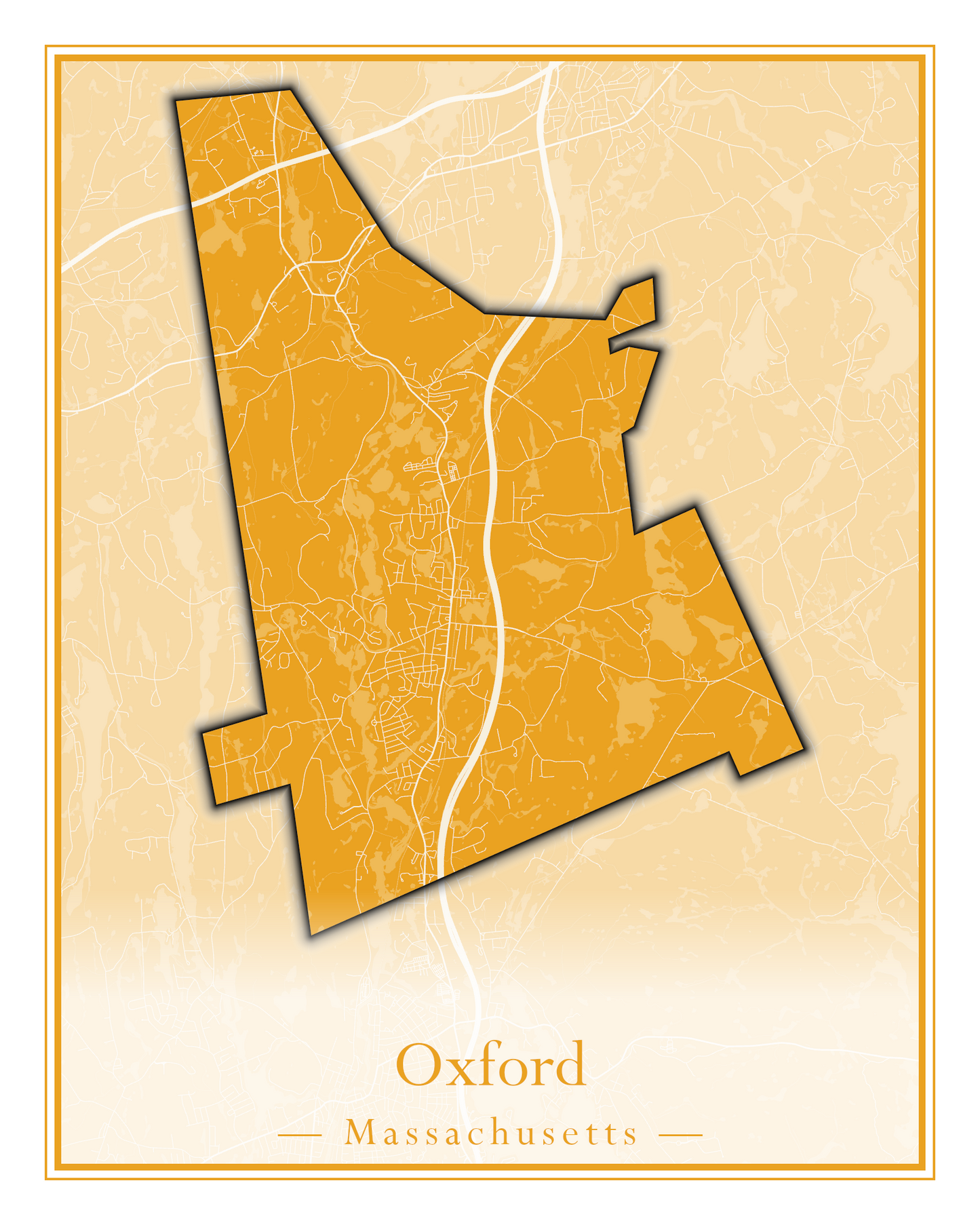 Massachusetts Towns - Street Map (Otis - Paxton)