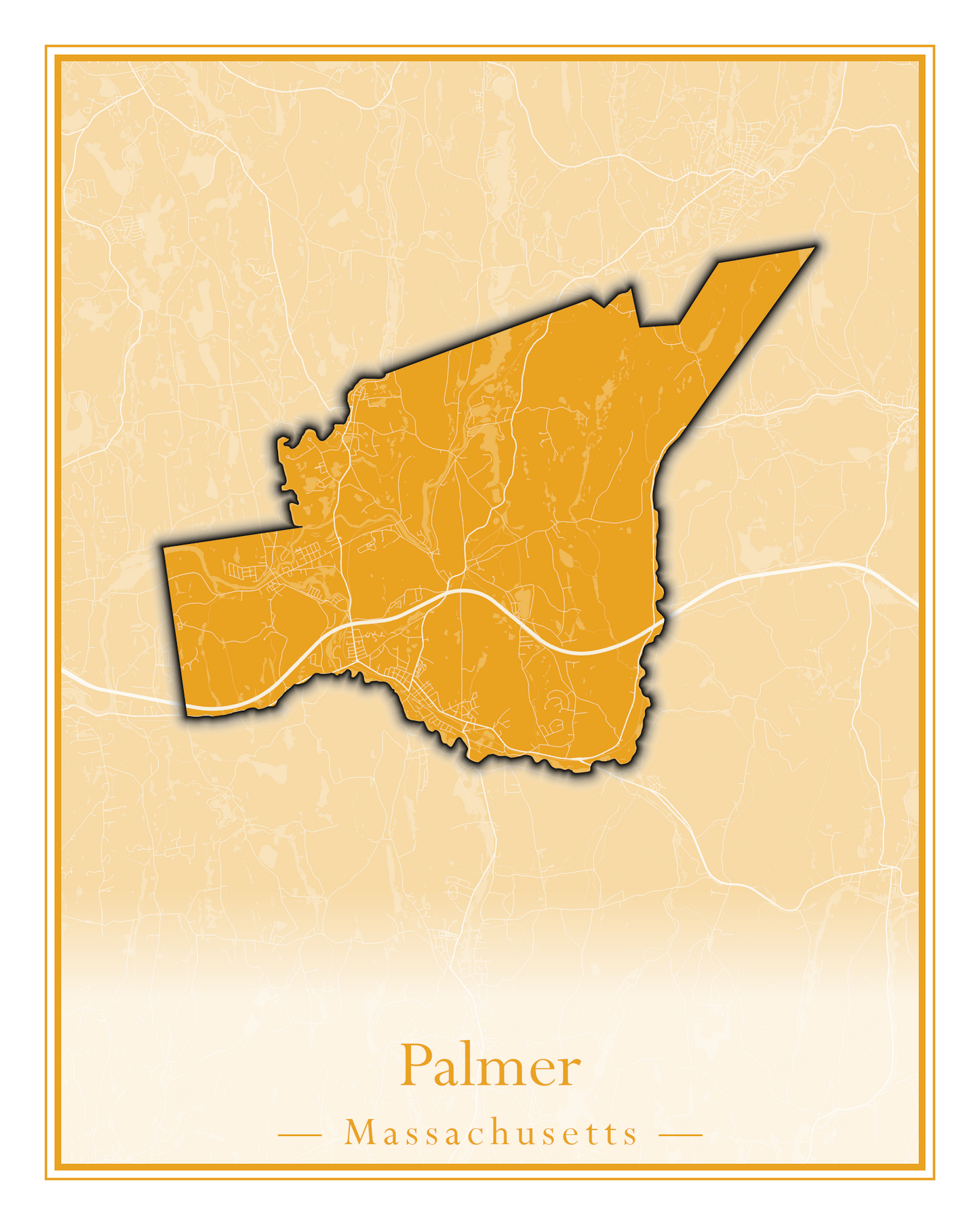 Massachusetts Towns - Street Map (Otis - Paxton)