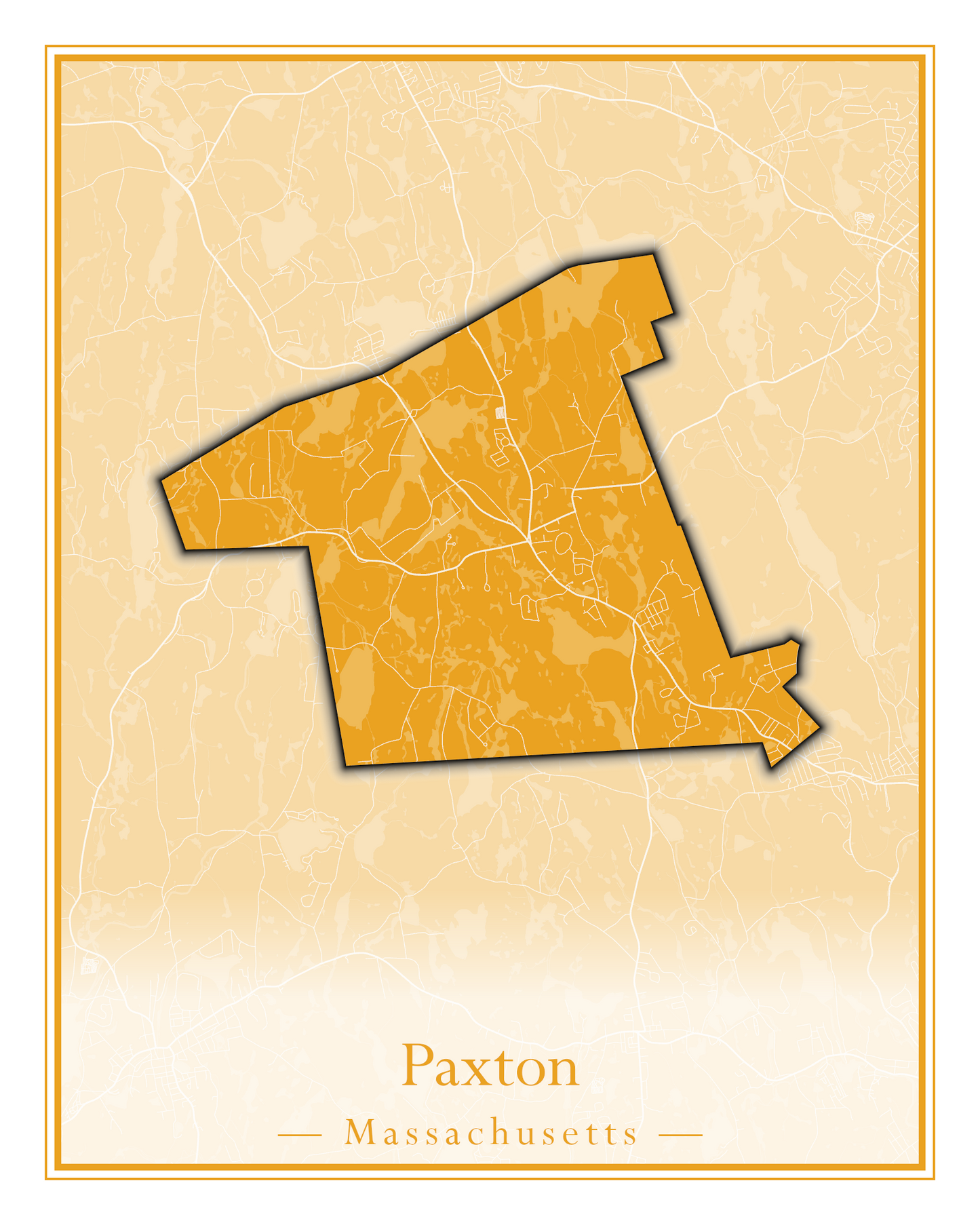 Massachusetts Towns - Street Map (Otis - Paxton)