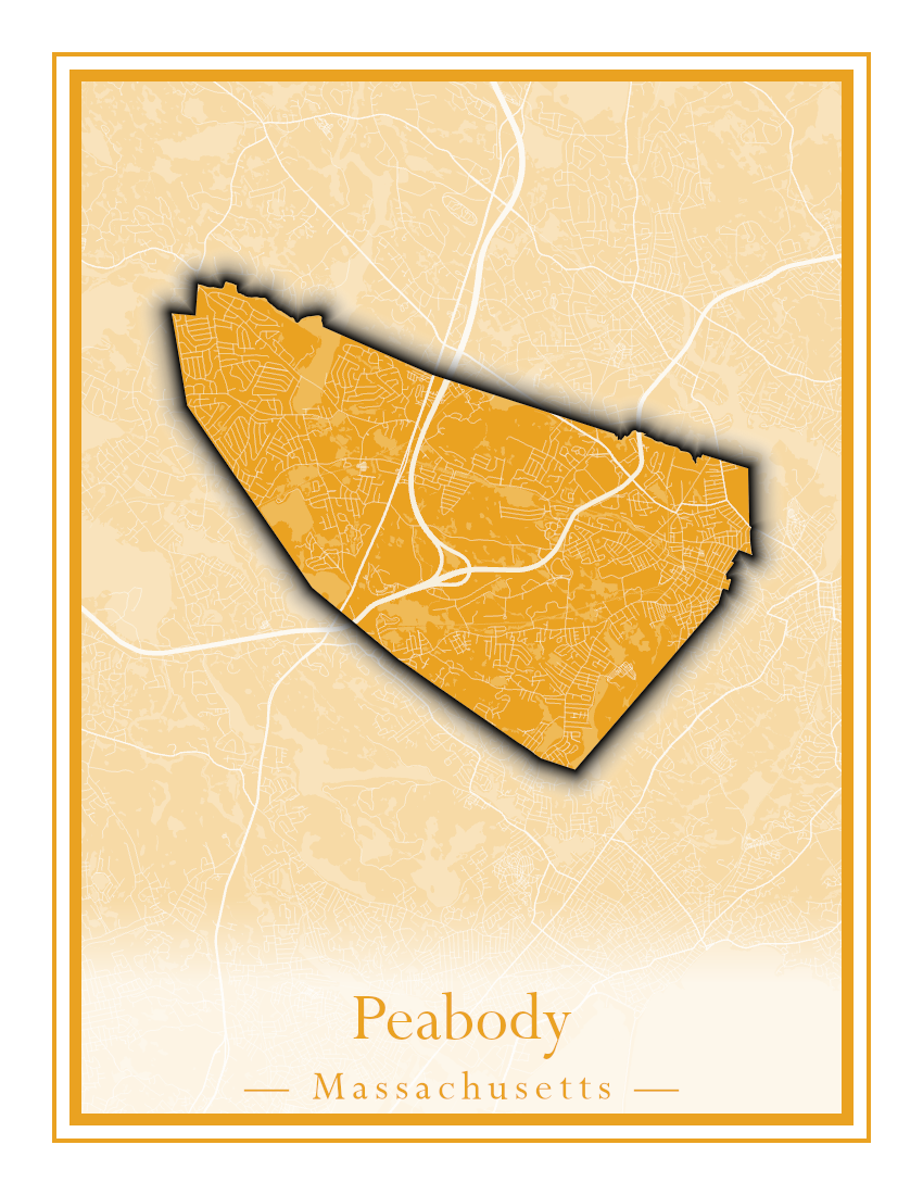 Massachusetts Towns - Street Map (Peabody - Pepperell)