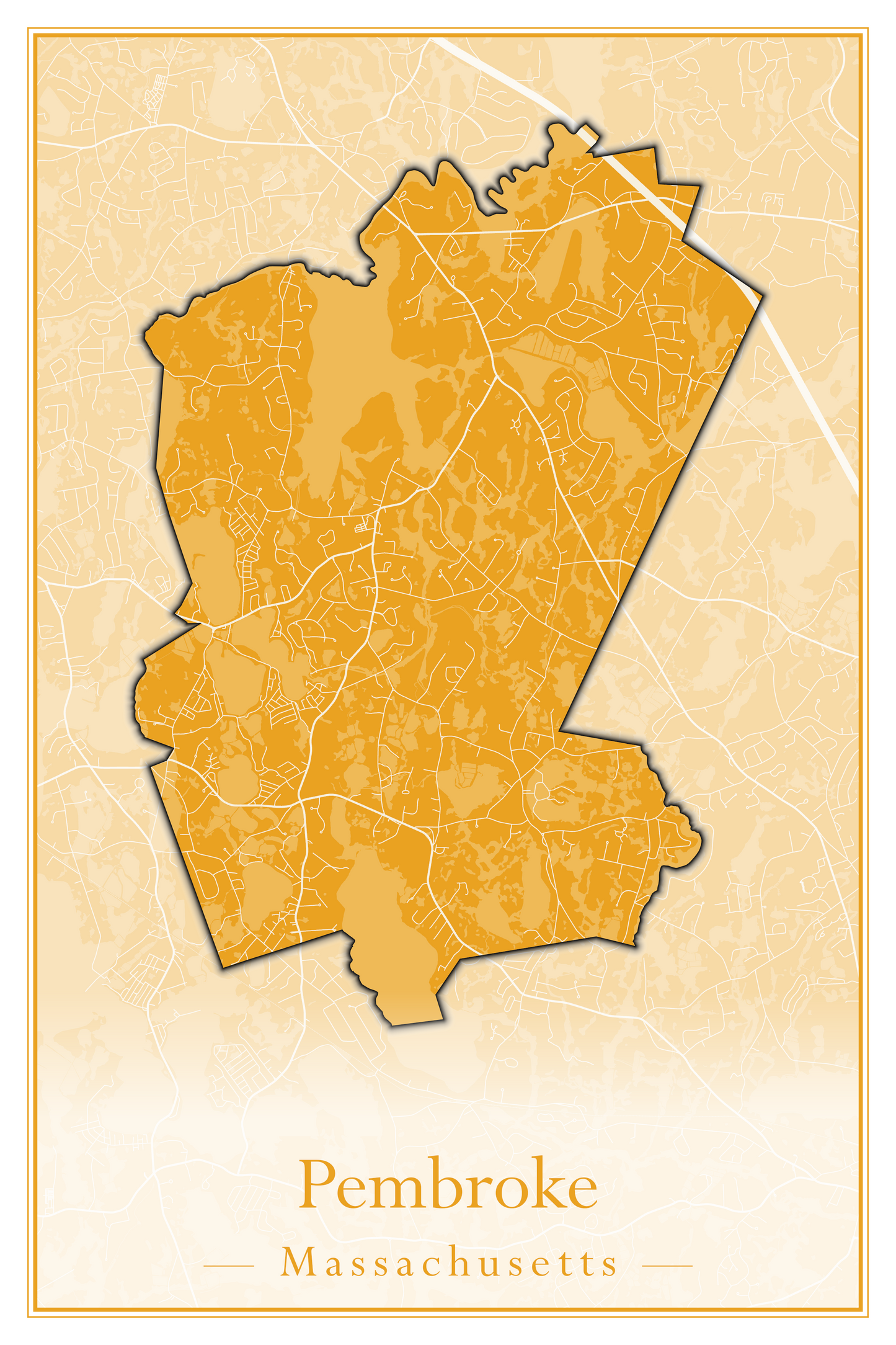 Massachusetts Towns - Street Map (Peabody - Pepperell)