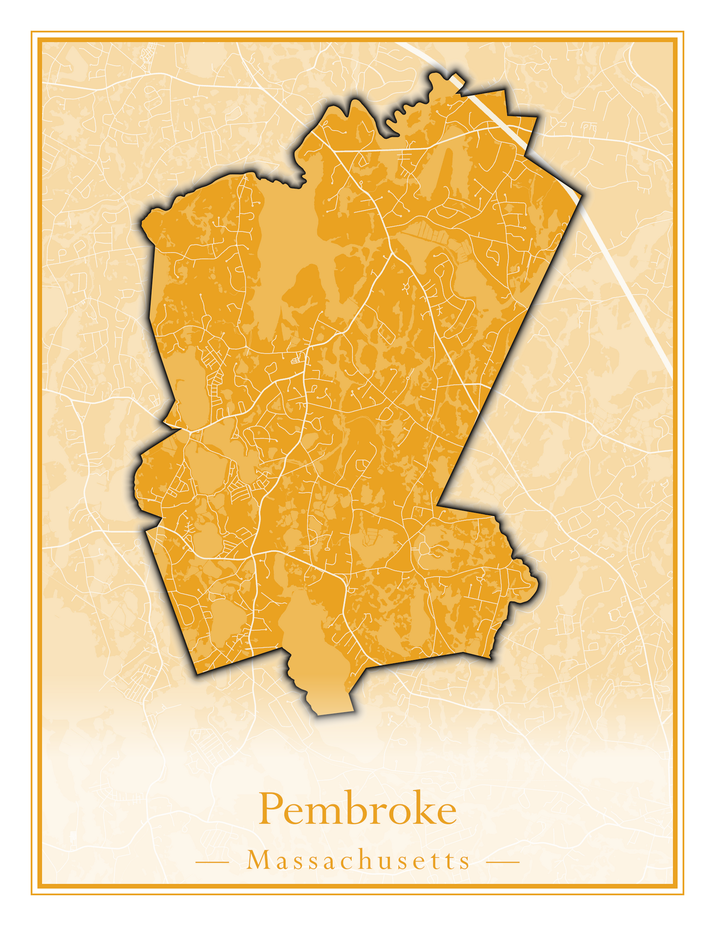 Massachusetts Towns - Street Map (Peabody - Pepperell)