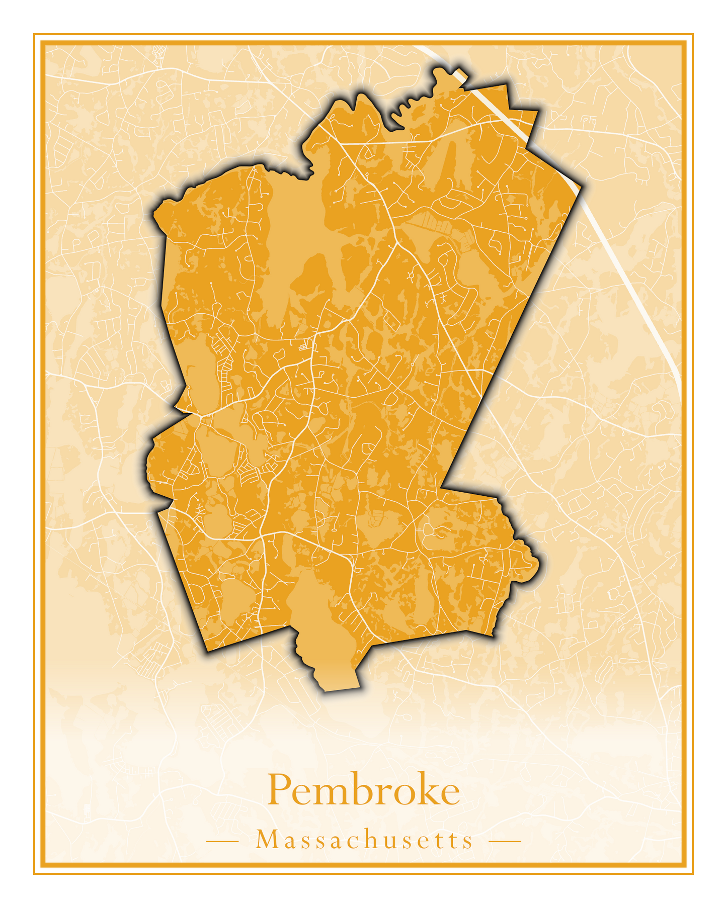 Massachusetts Towns - Street Map (Peabody - Pepperell)