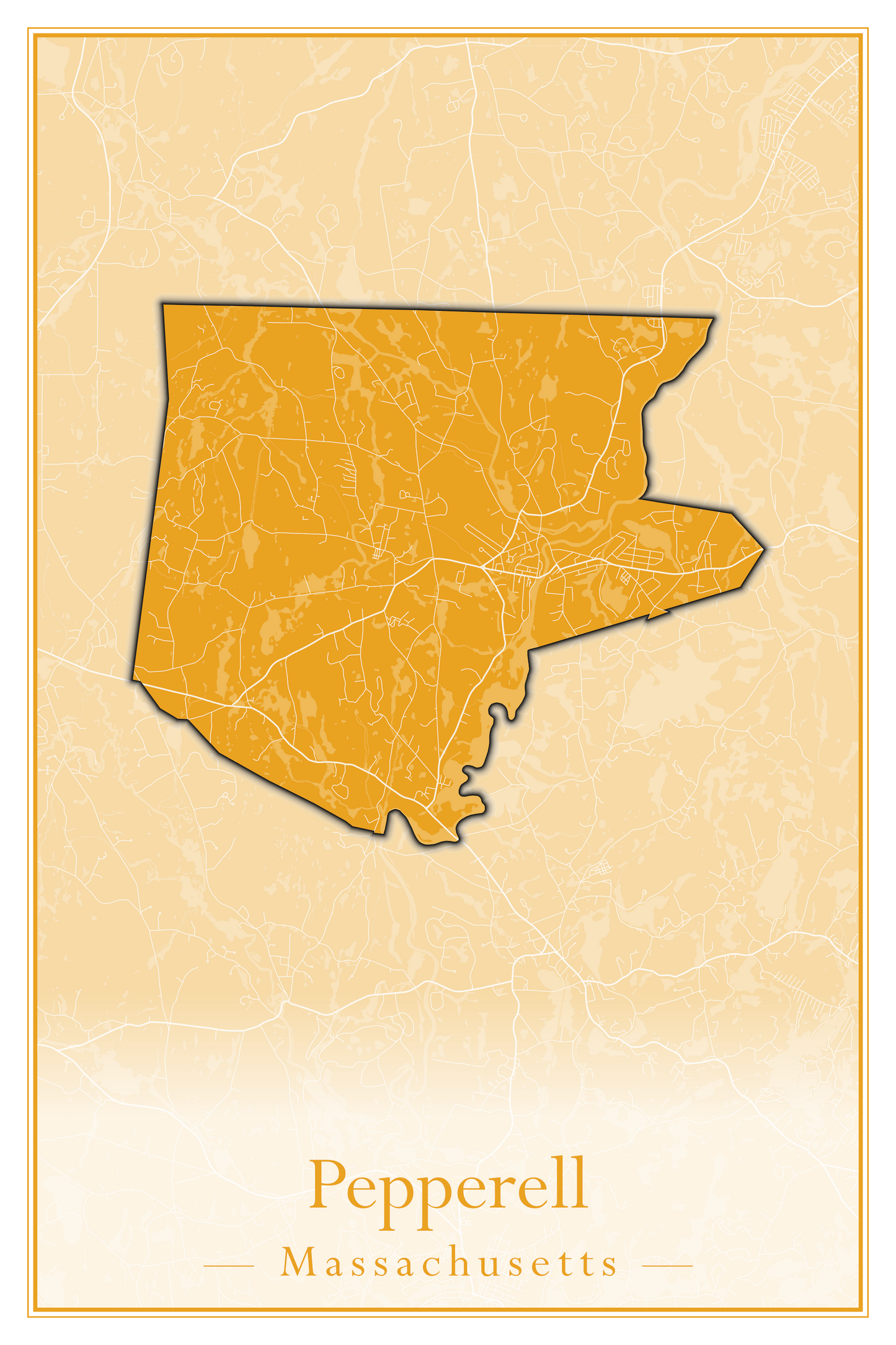 Massachusetts Towns - Street Map (Peabody - Pepperell)