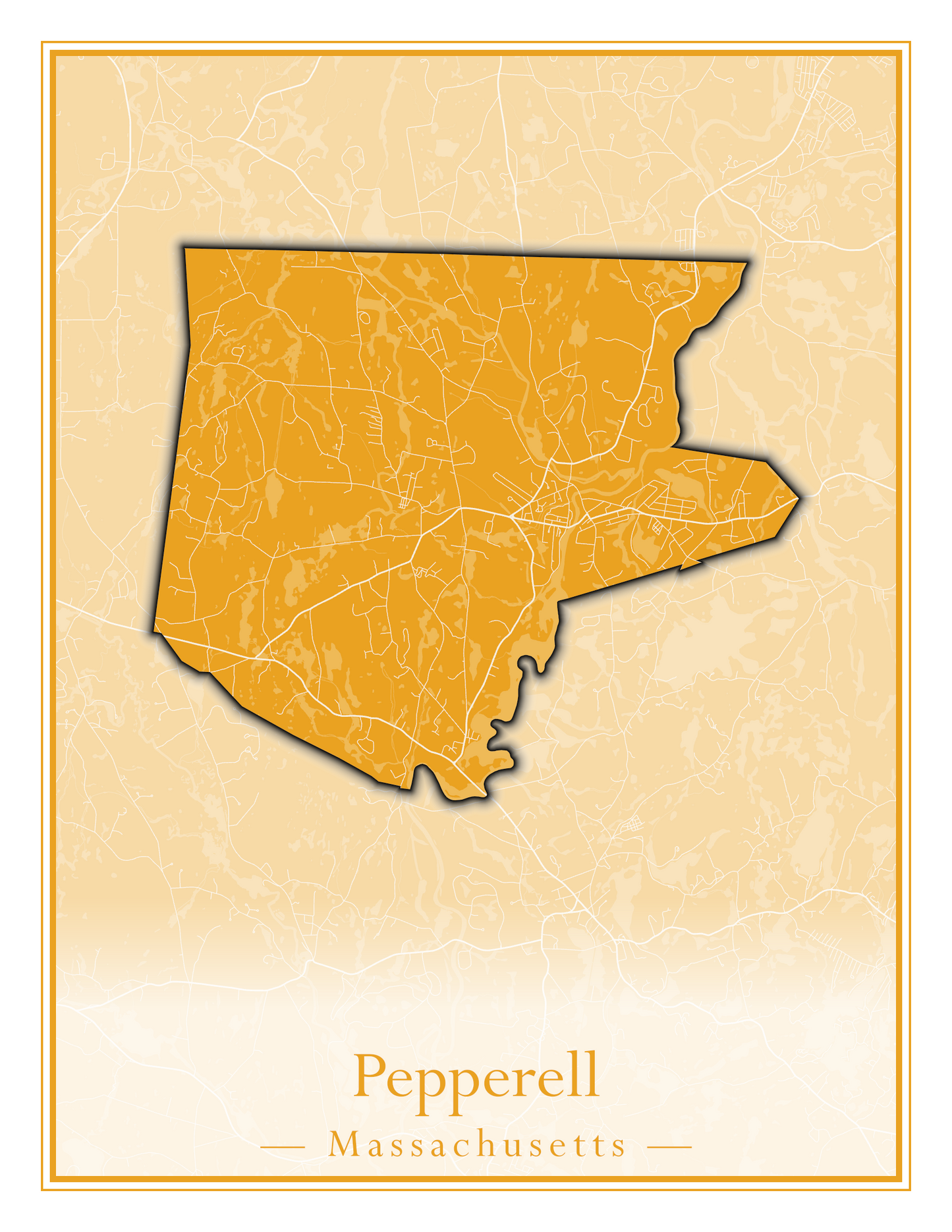 Massachusetts Towns - Street Map (Peabody - Pepperell)