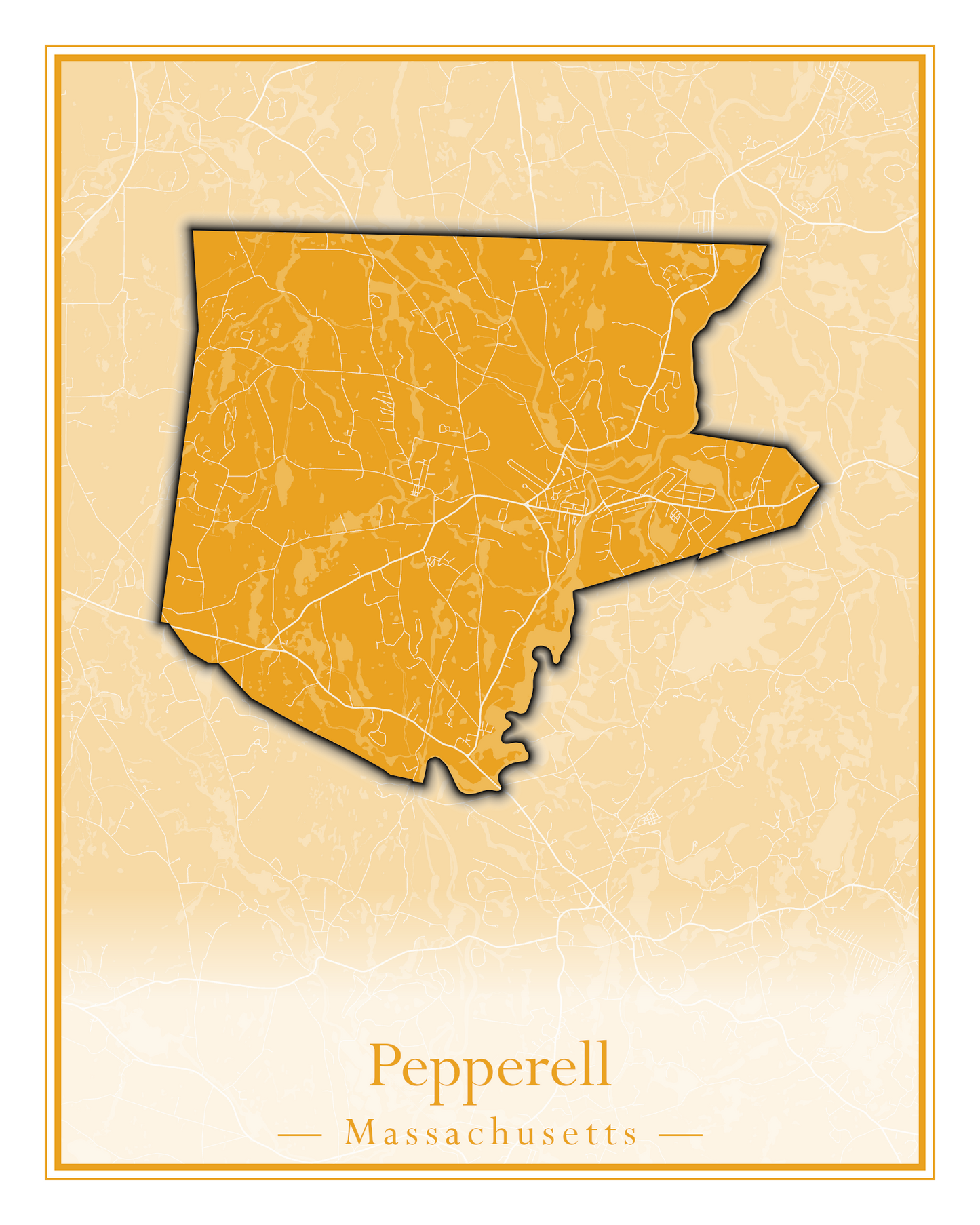 Massachusetts Towns - Street Map (Peabody - Pepperell)