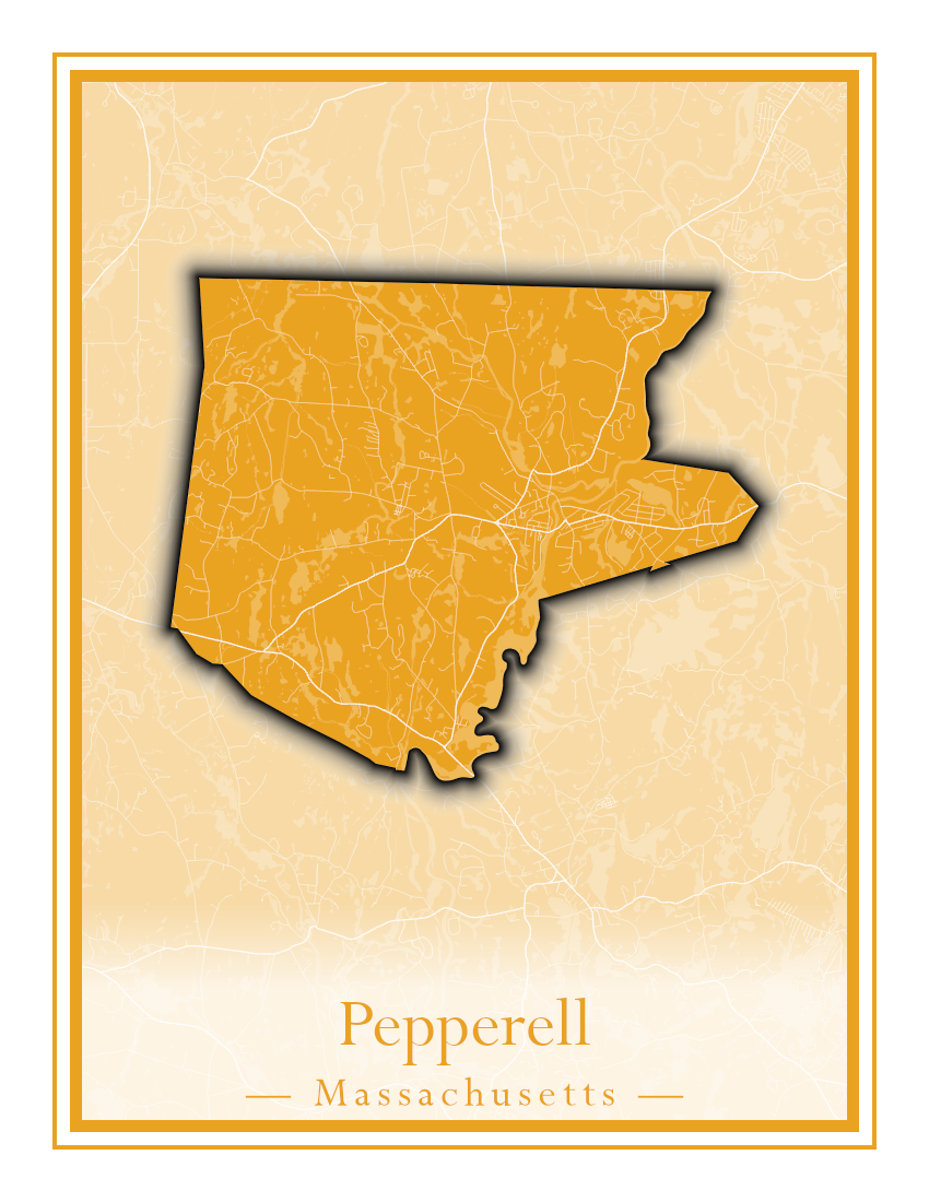 Massachusetts Towns - Street Map (Peabody - Pepperell)