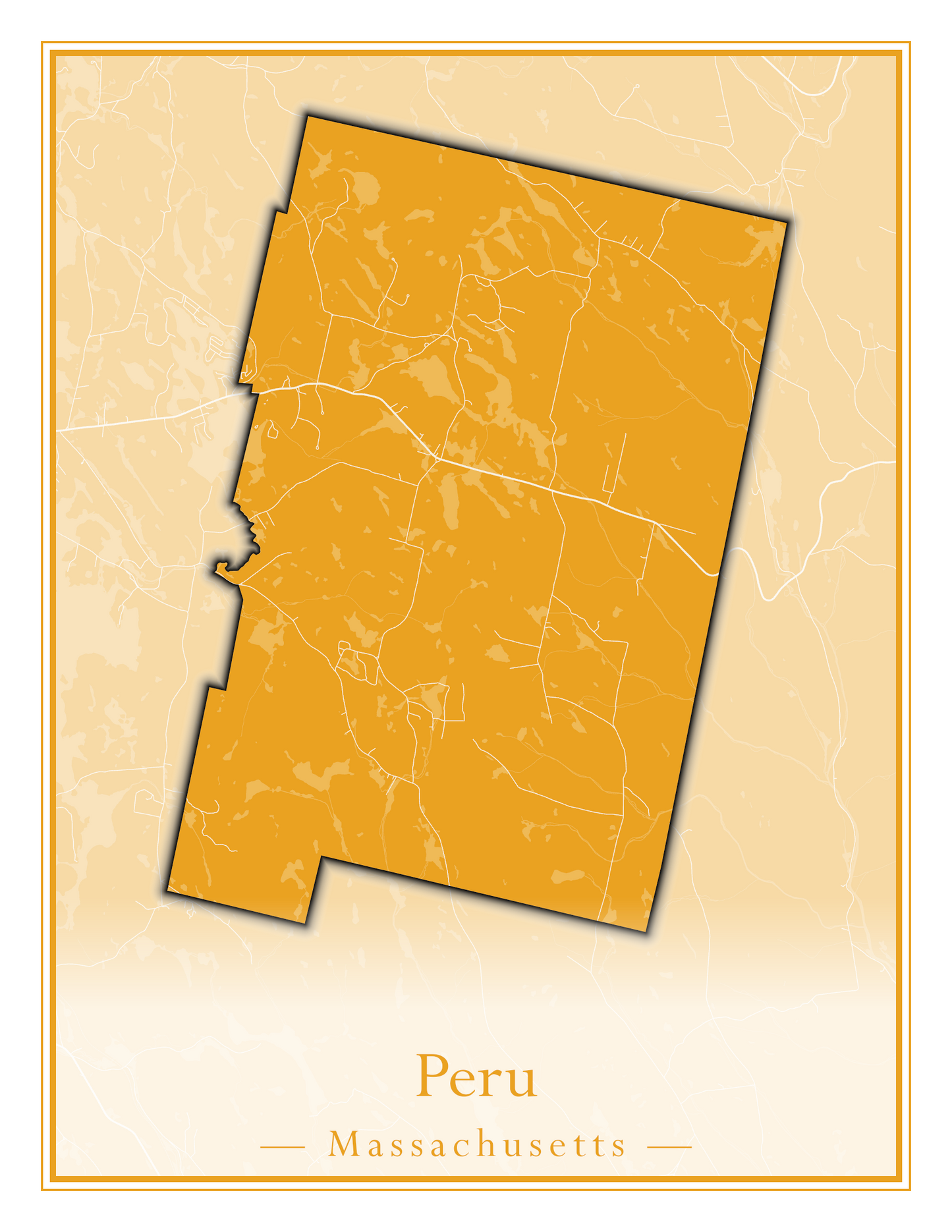 Massachusetts Towns - Street Map (Peru - Pittsfield)