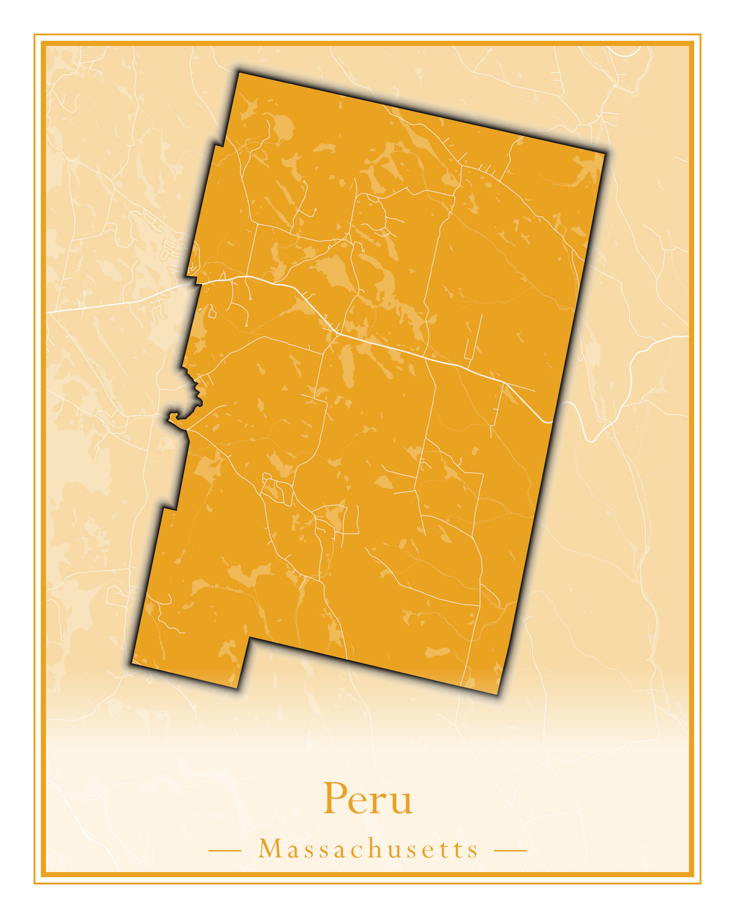 Massachusetts Towns - Street Map (Peru - Pittsfield)