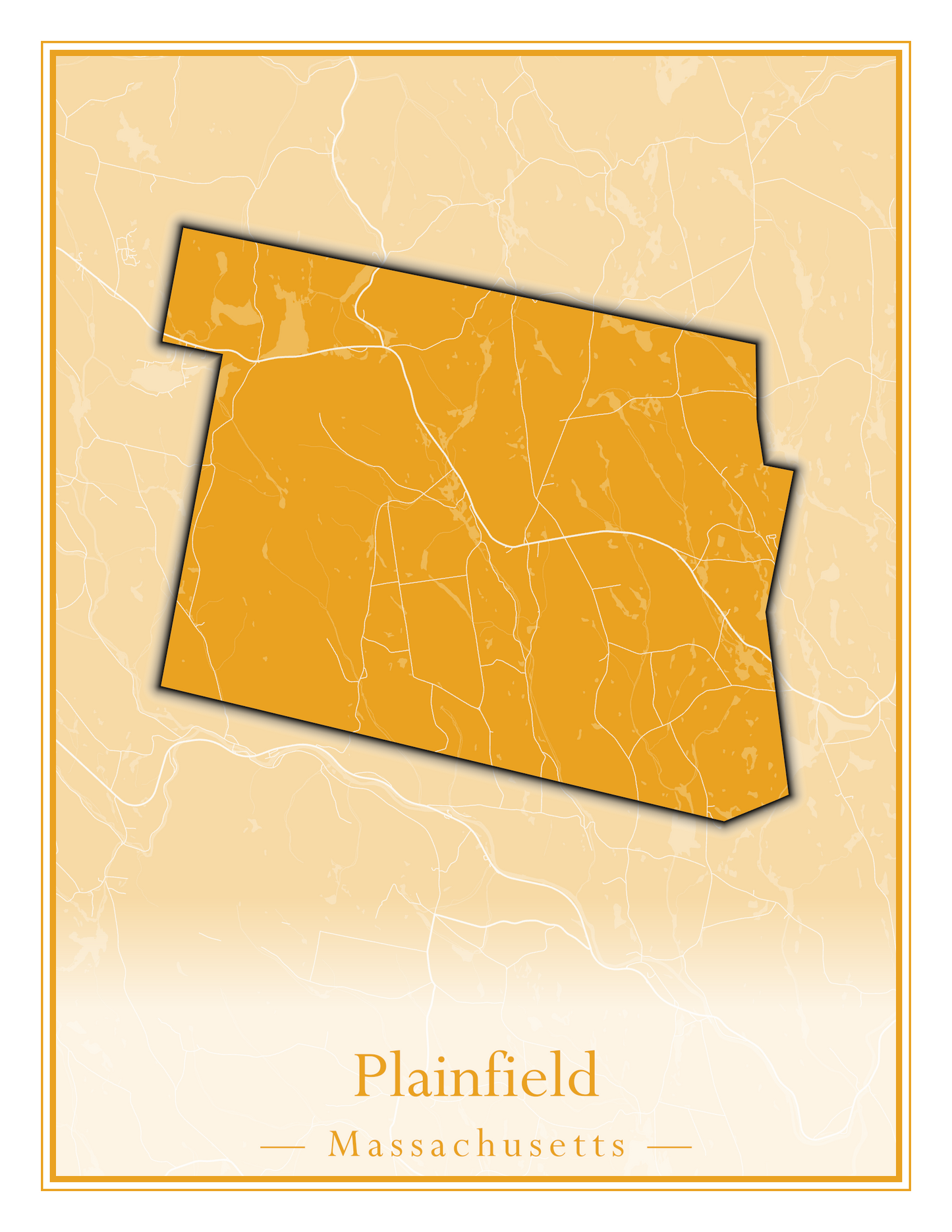 Massachusetts Towns - Street Map (Plainfield - Plympton)