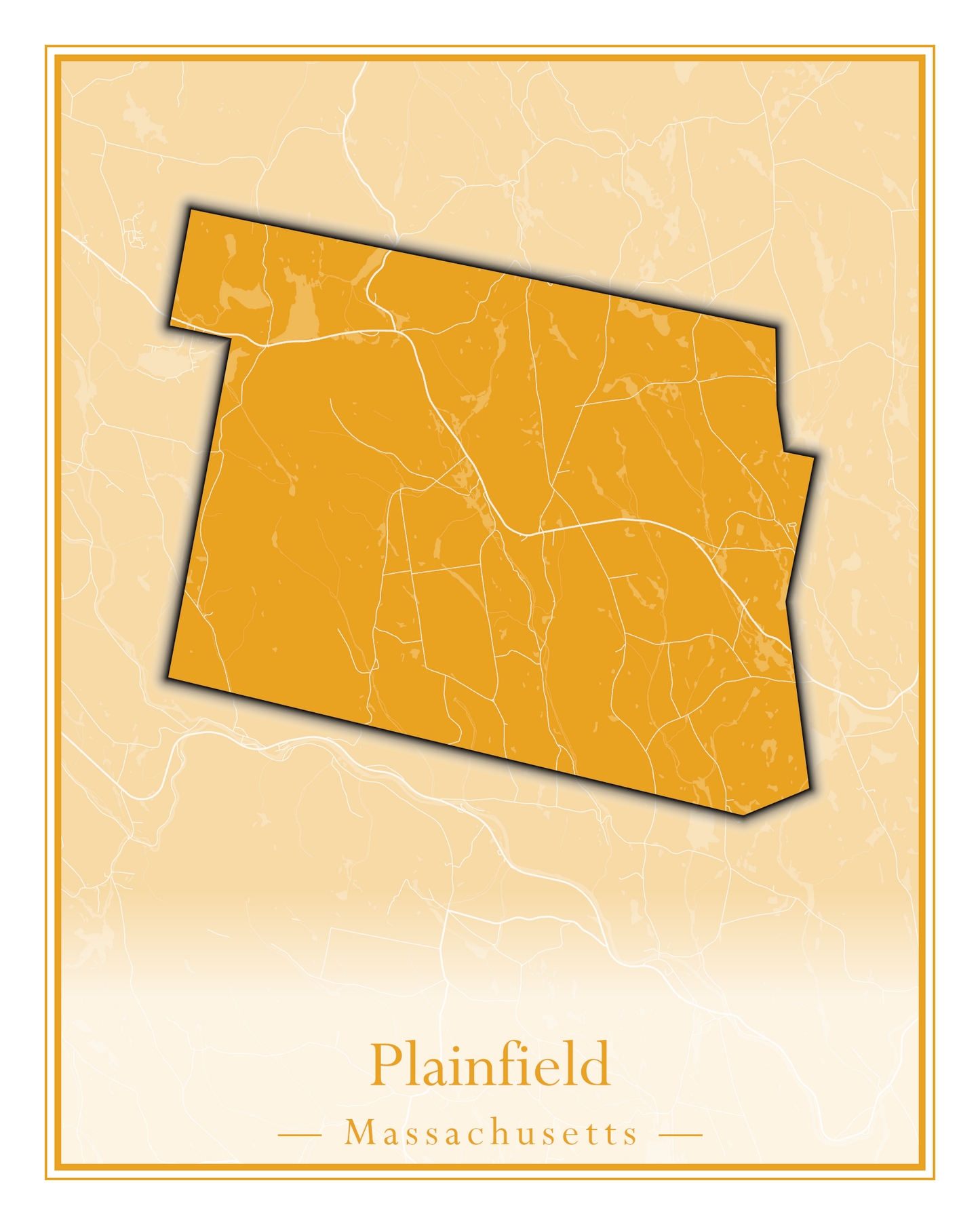 Massachusetts Towns - Street Map (Plainfield - Plympton)