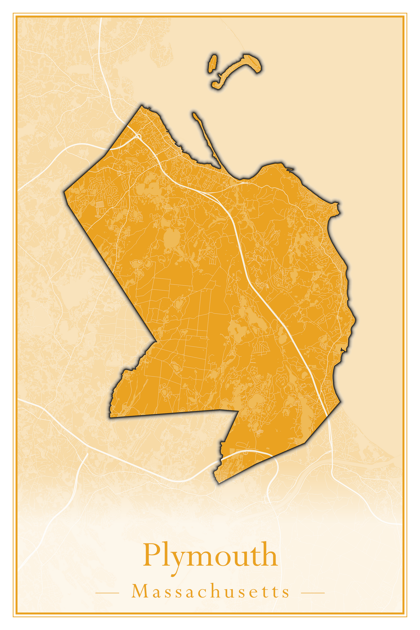 Massachusetts Towns - Street Map (Plainfield - Plympton)