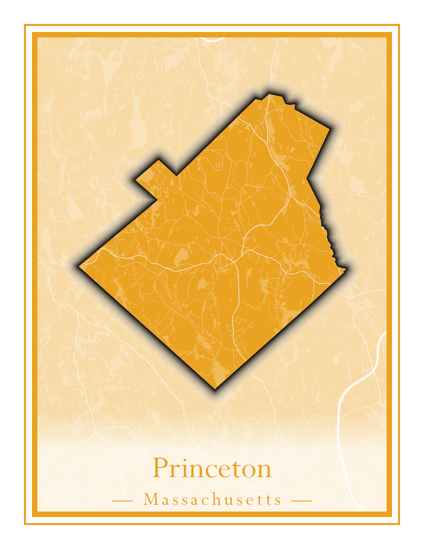 Massachusetts Towns - Street Map (Princeton - Randolph)