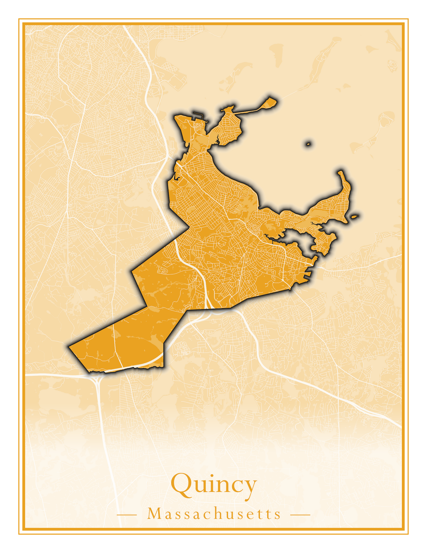 Massachusetts Towns - Street Map (Princeton - Randolph)