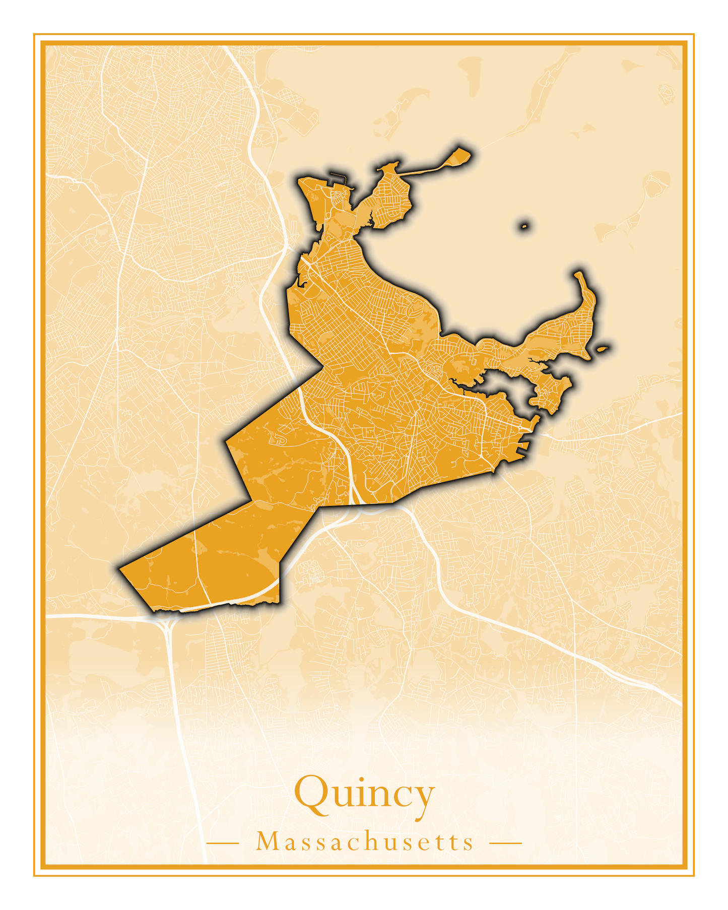 Massachusetts Towns - Street Map (Princeton - Randolph)