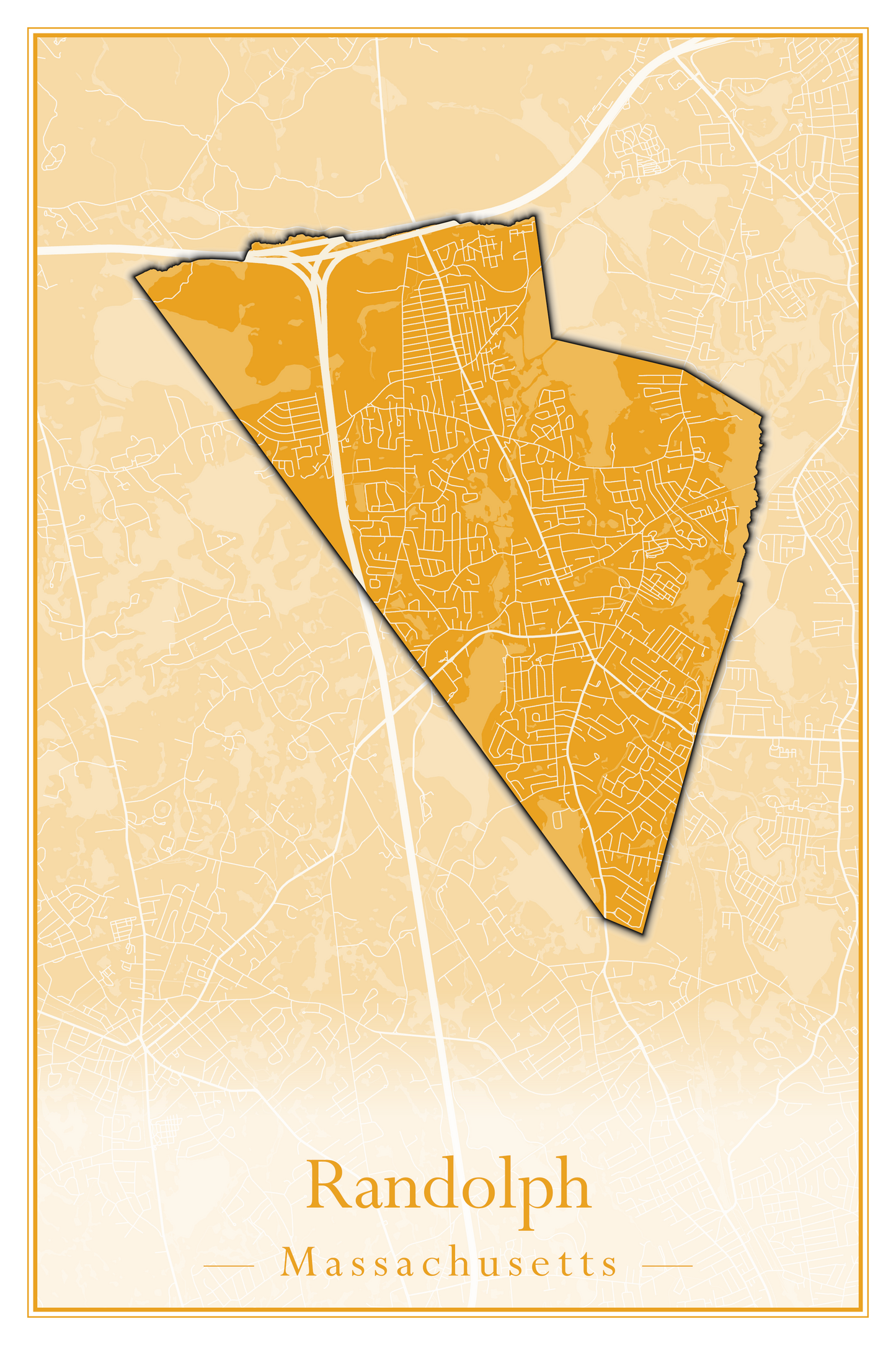 Massachusetts Towns - Street Map (Princeton - Randolph)