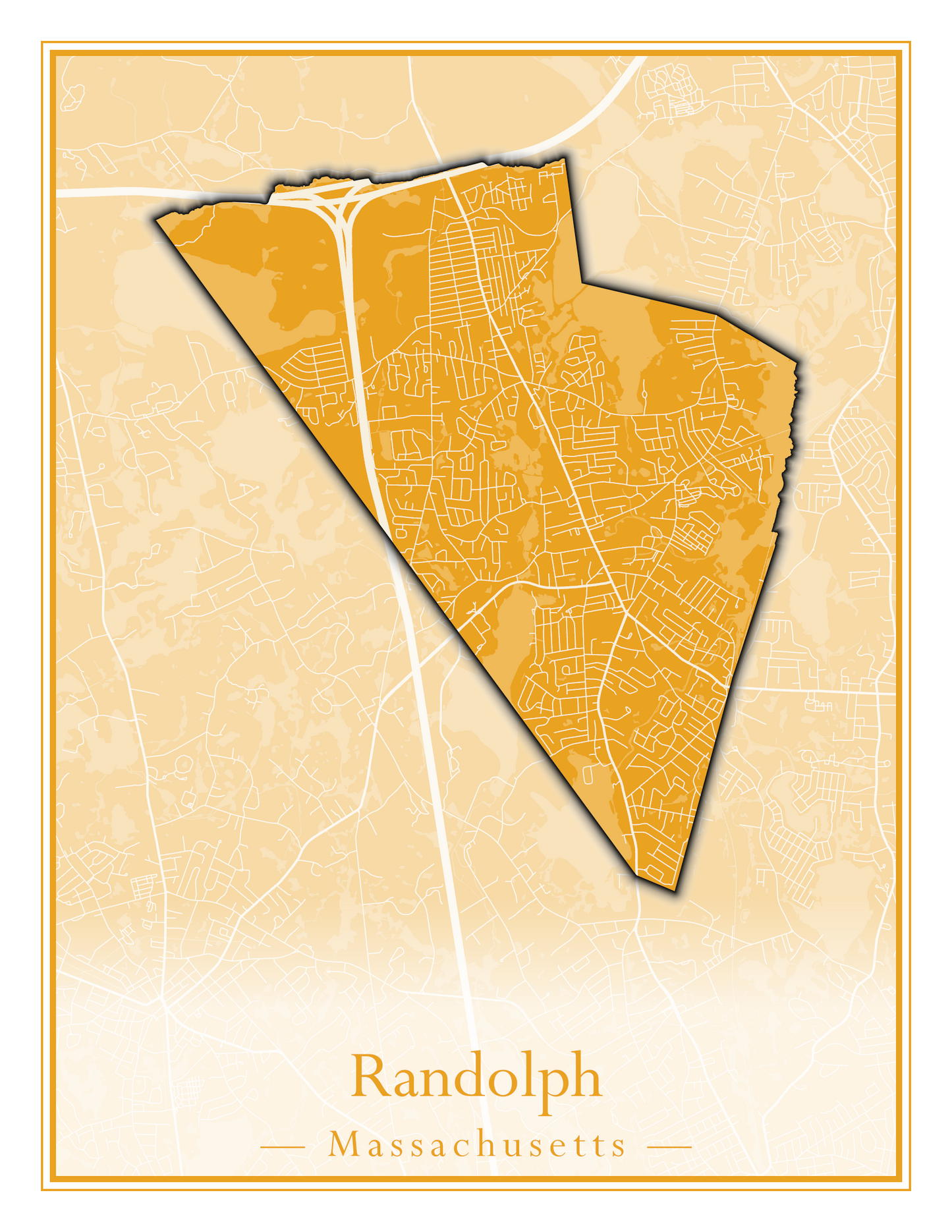 Massachusetts Towns - Street Map (Princeton - Randolph)