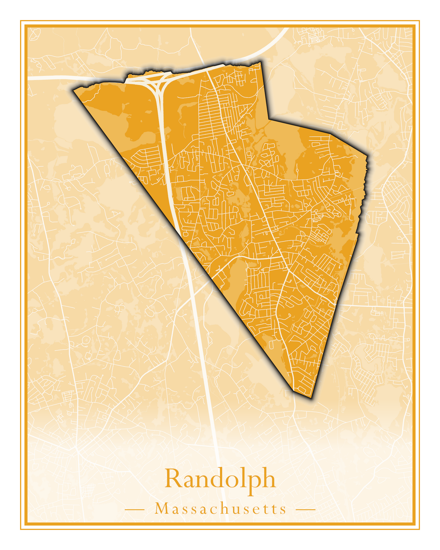 Massachusetts Towns - Street Map (Princeton - Randolph)