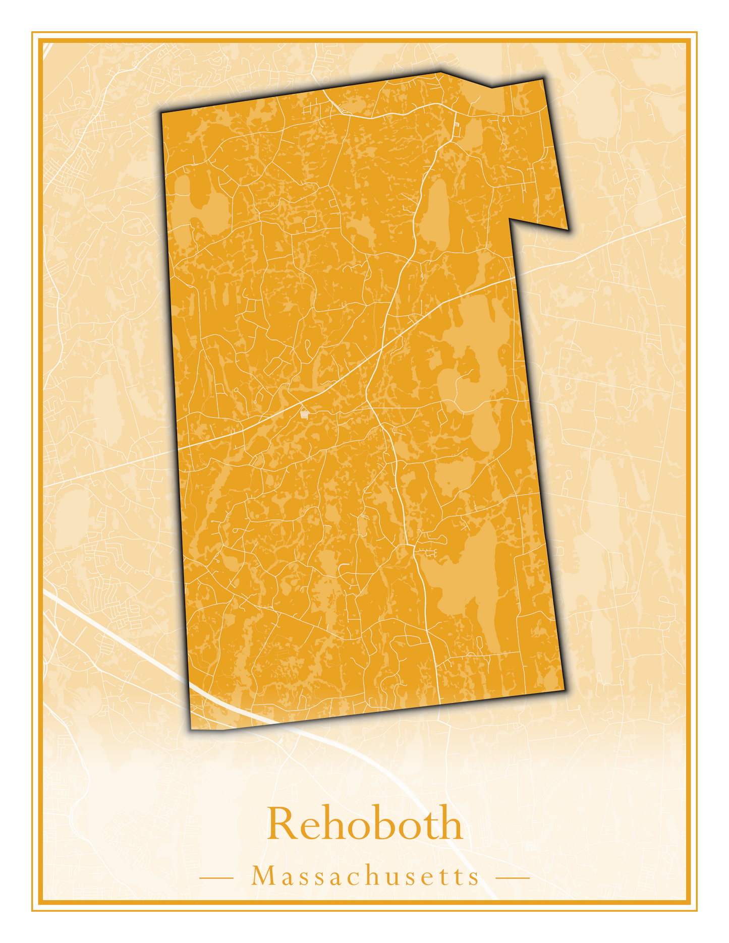 Massachusetts Towns - Street Map (Raynham - Revere)