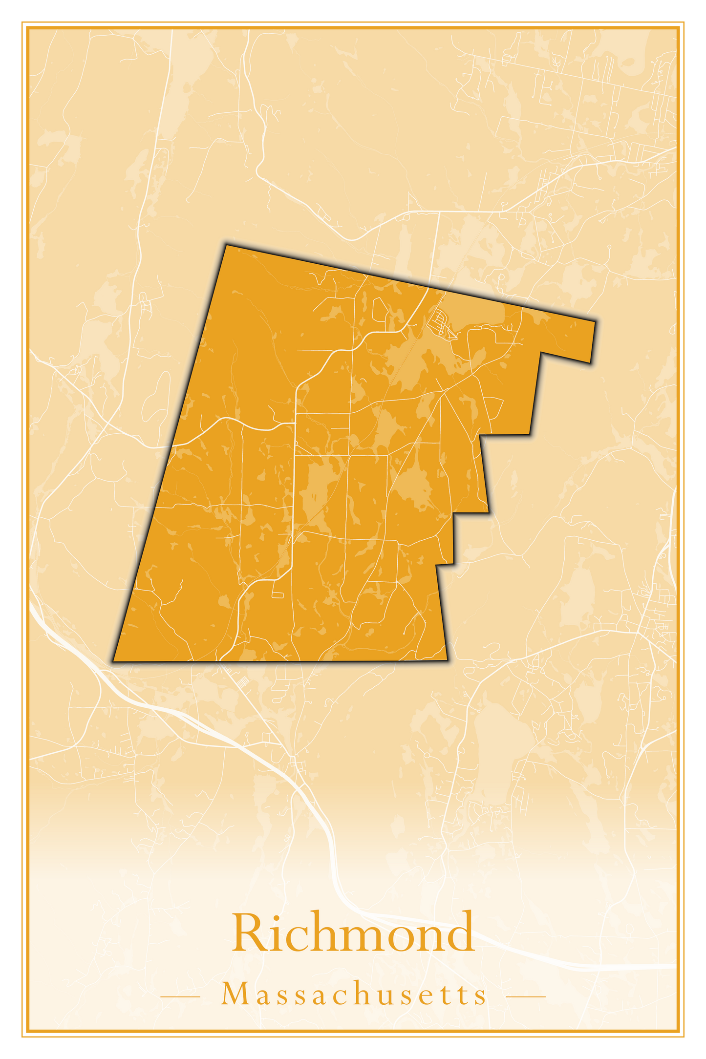 Massachusetts Towns - Street Map (Richmond - Rockport)