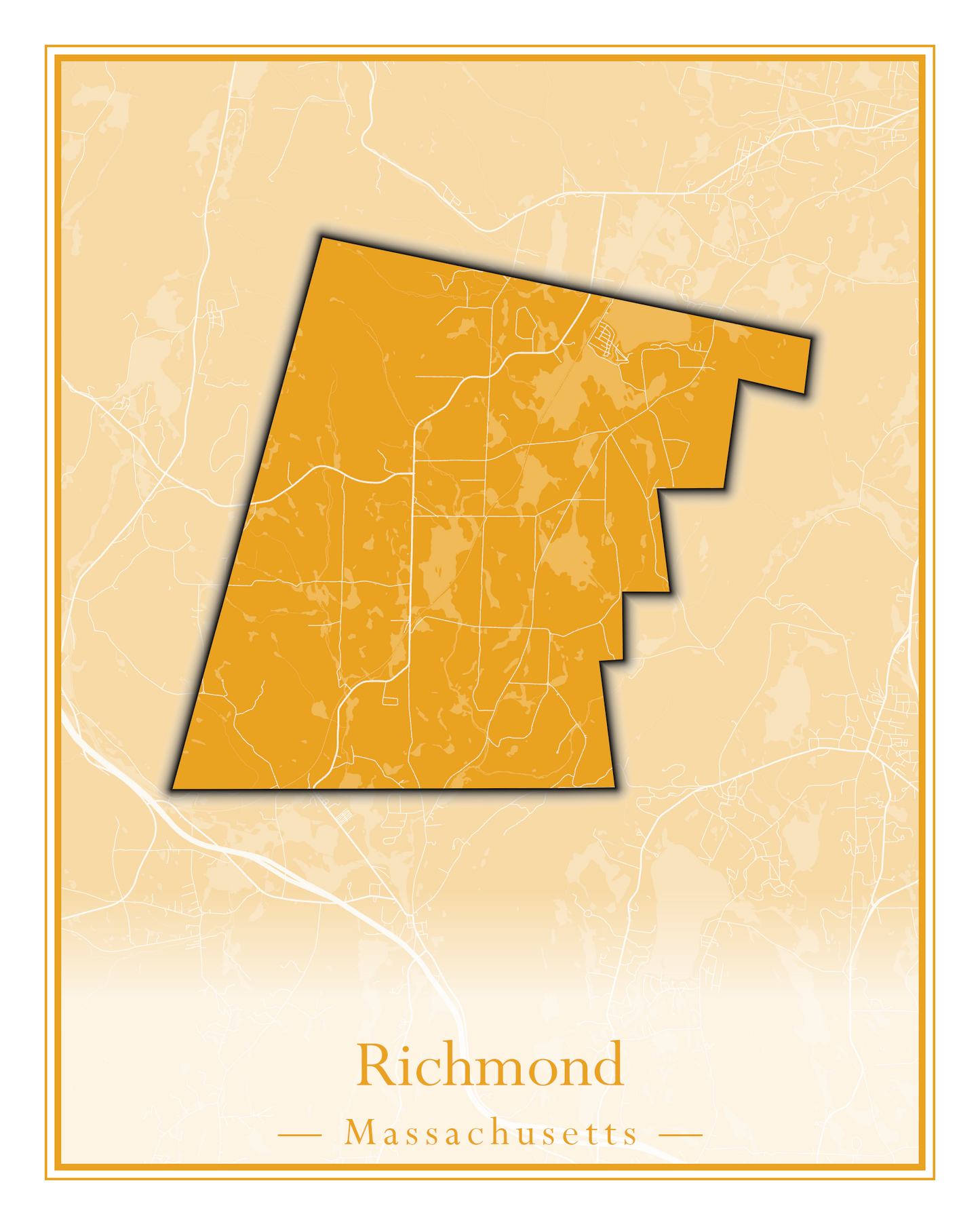 Massachusetts Towns - Street Map (Richmond - Rockport)