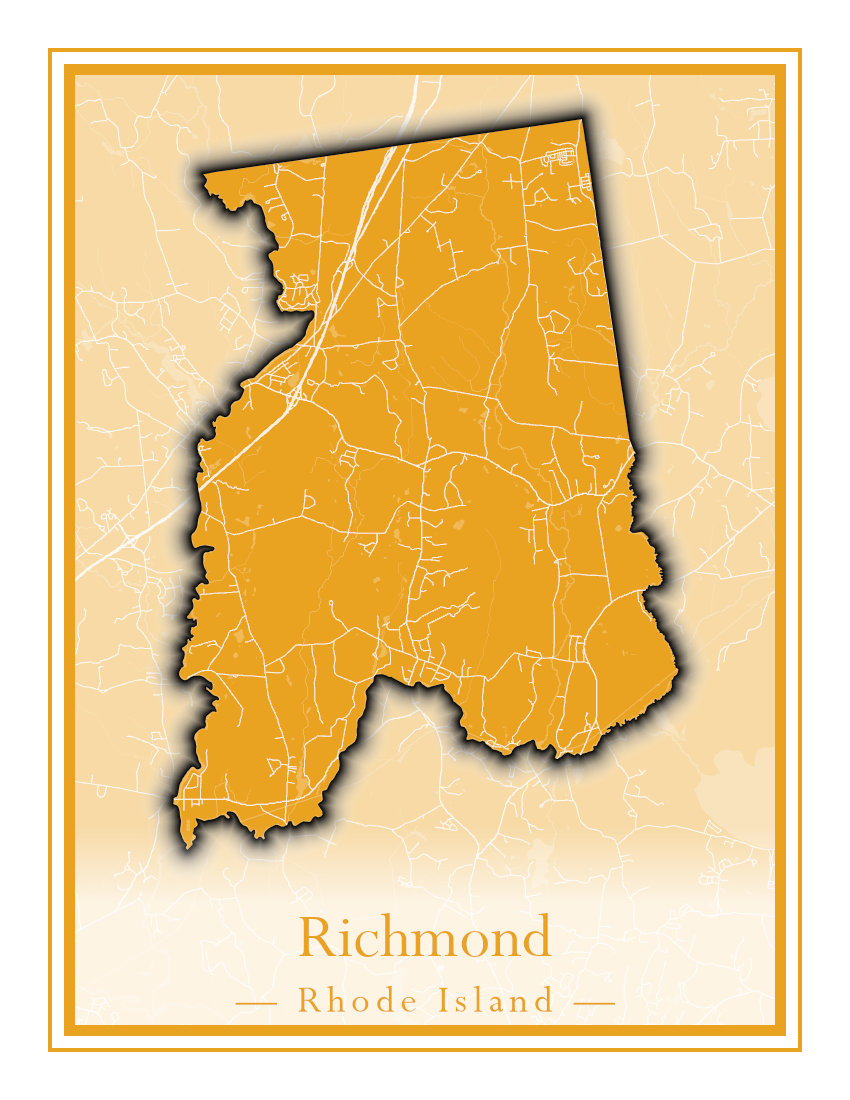 Rhode Island Towns - Street Map (Richmond - South Kingstown)