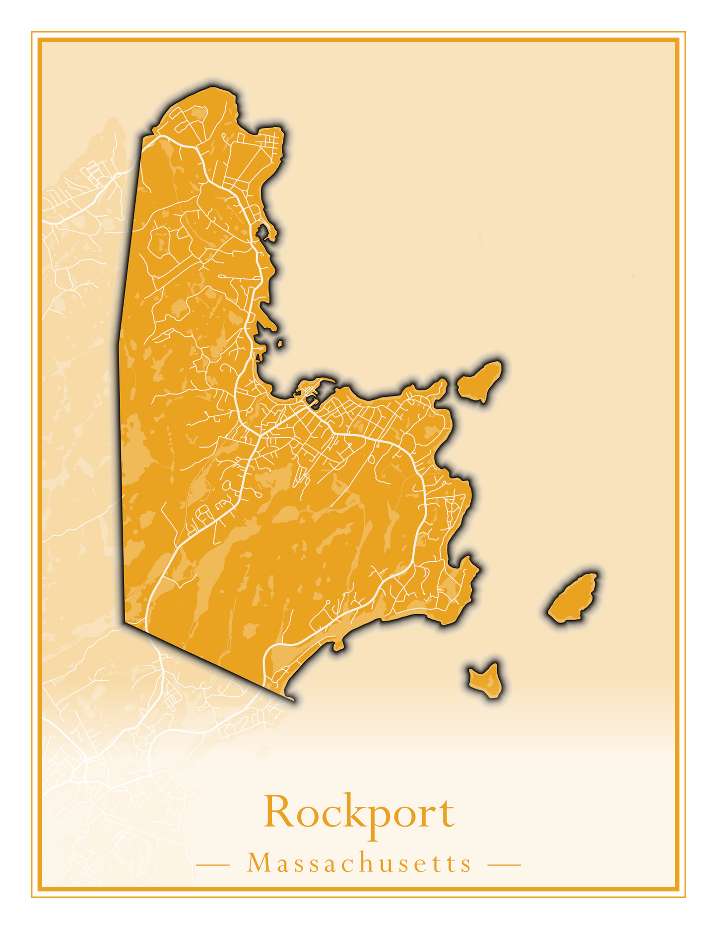 Massachusetts Towns - Street Map (Richmond - Rockport)