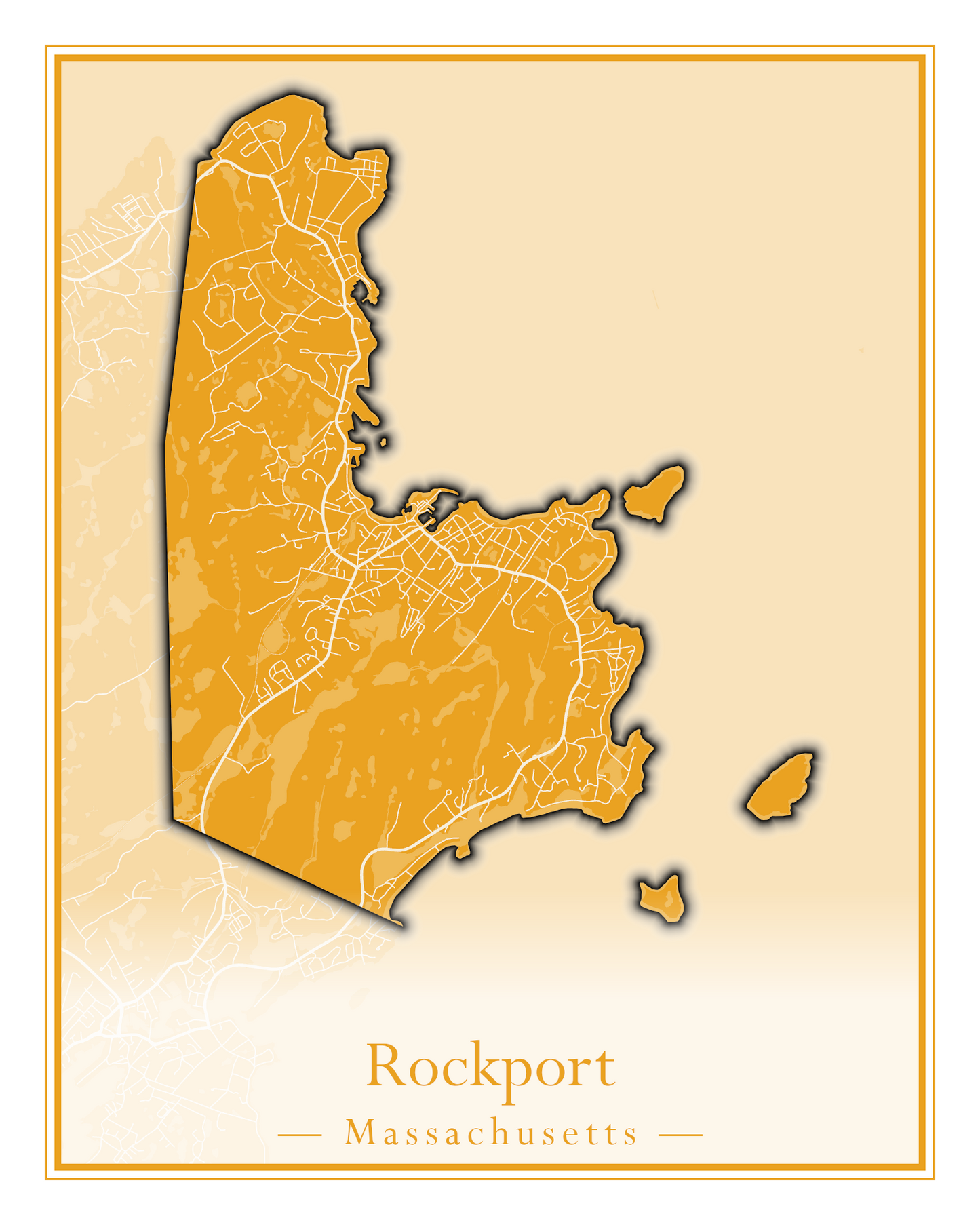 Massachusetts Towns - Street Map (Richmond - Rockport)