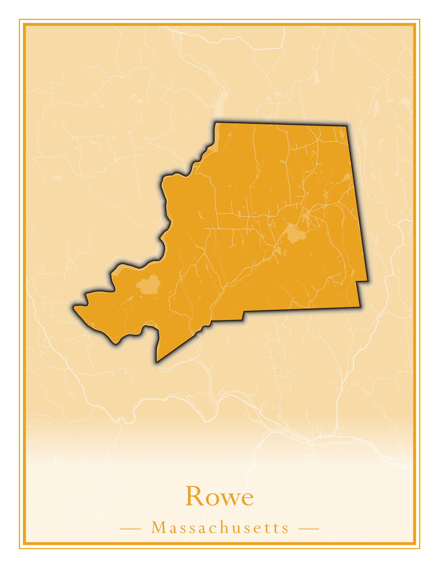 Massachusetts Towns - Street Map (Rowe - Russell)