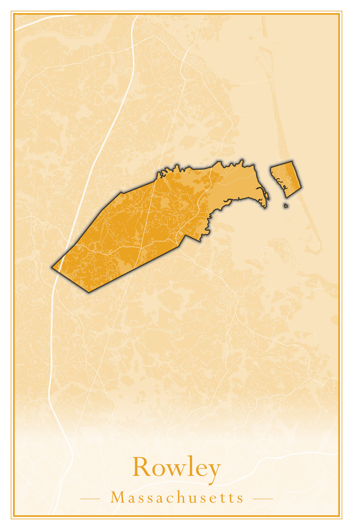 Massachusetts Towns - Street Map (Rowe - Russell)