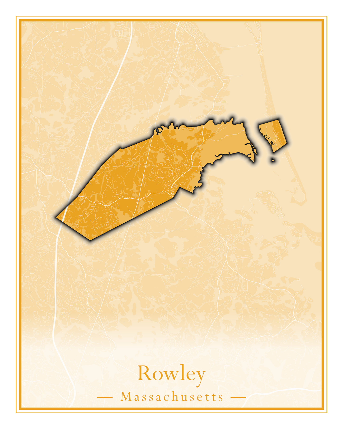 Massachusetts Towns - Street Map (Rowe - Russell)