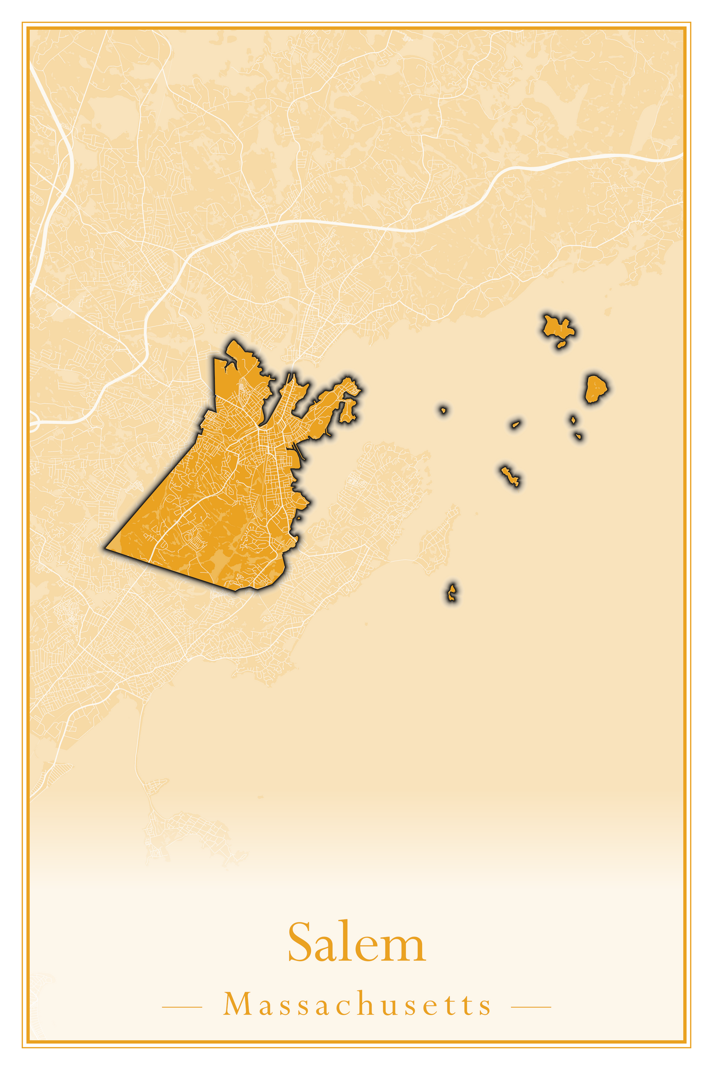 Massachusetts Towns - Street Map (Rutland - Sandisfield)