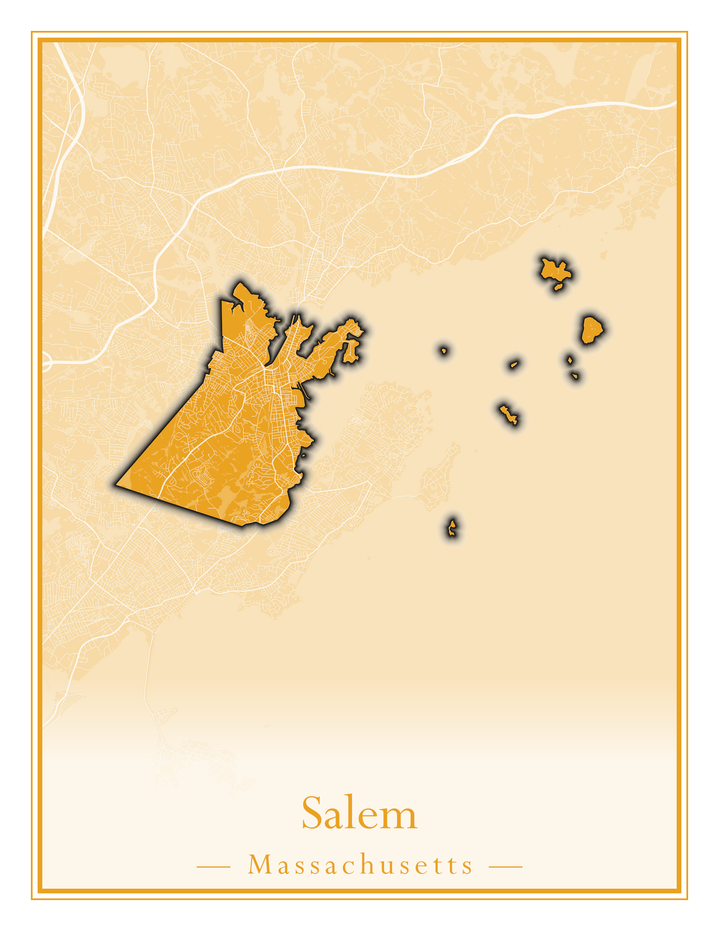 Massachusetts Towns - Street Map (Rutland - Sandisfield)