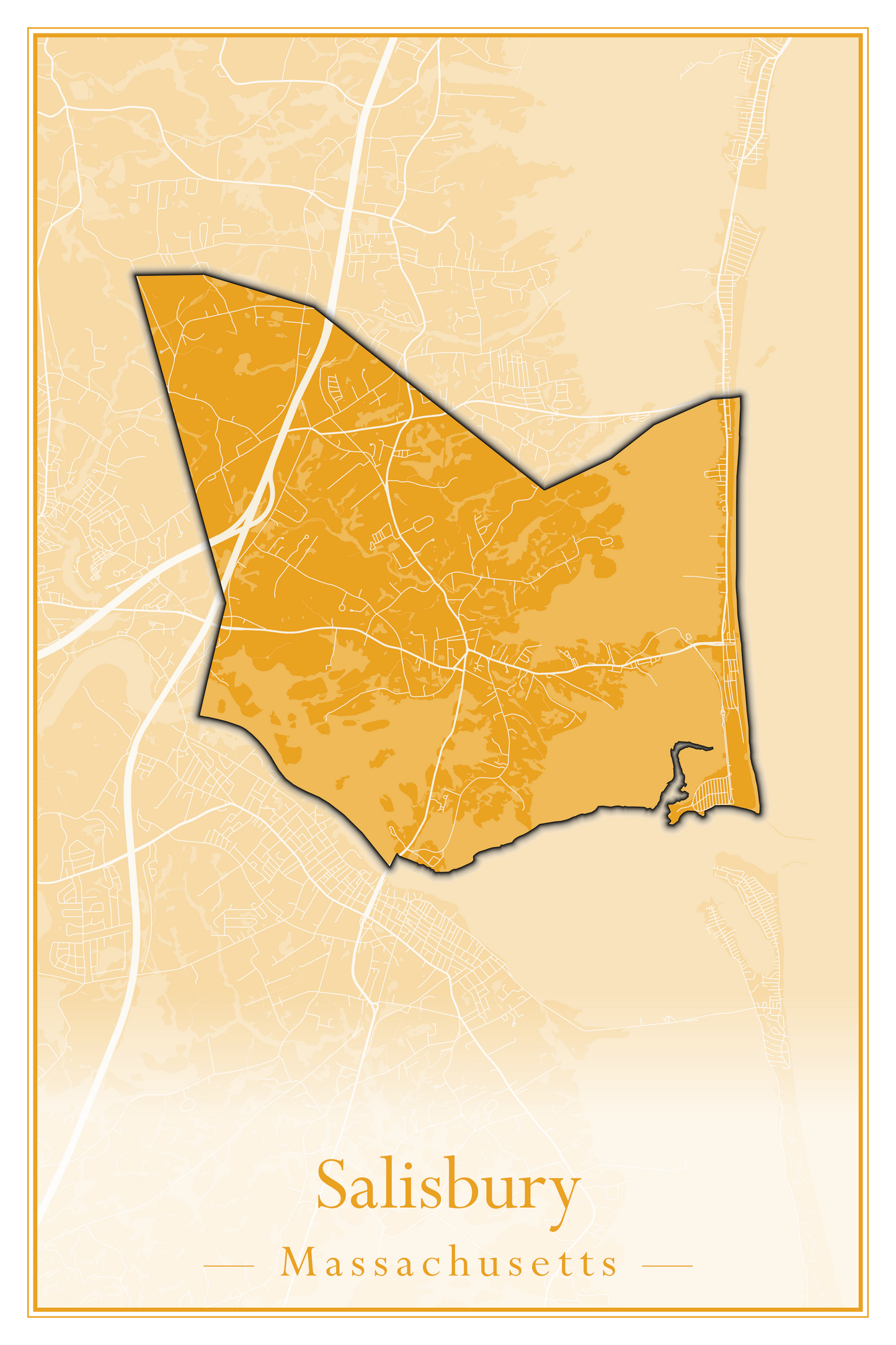 Massachusetts Towns - Street Map (Rutland - Sandisfield)