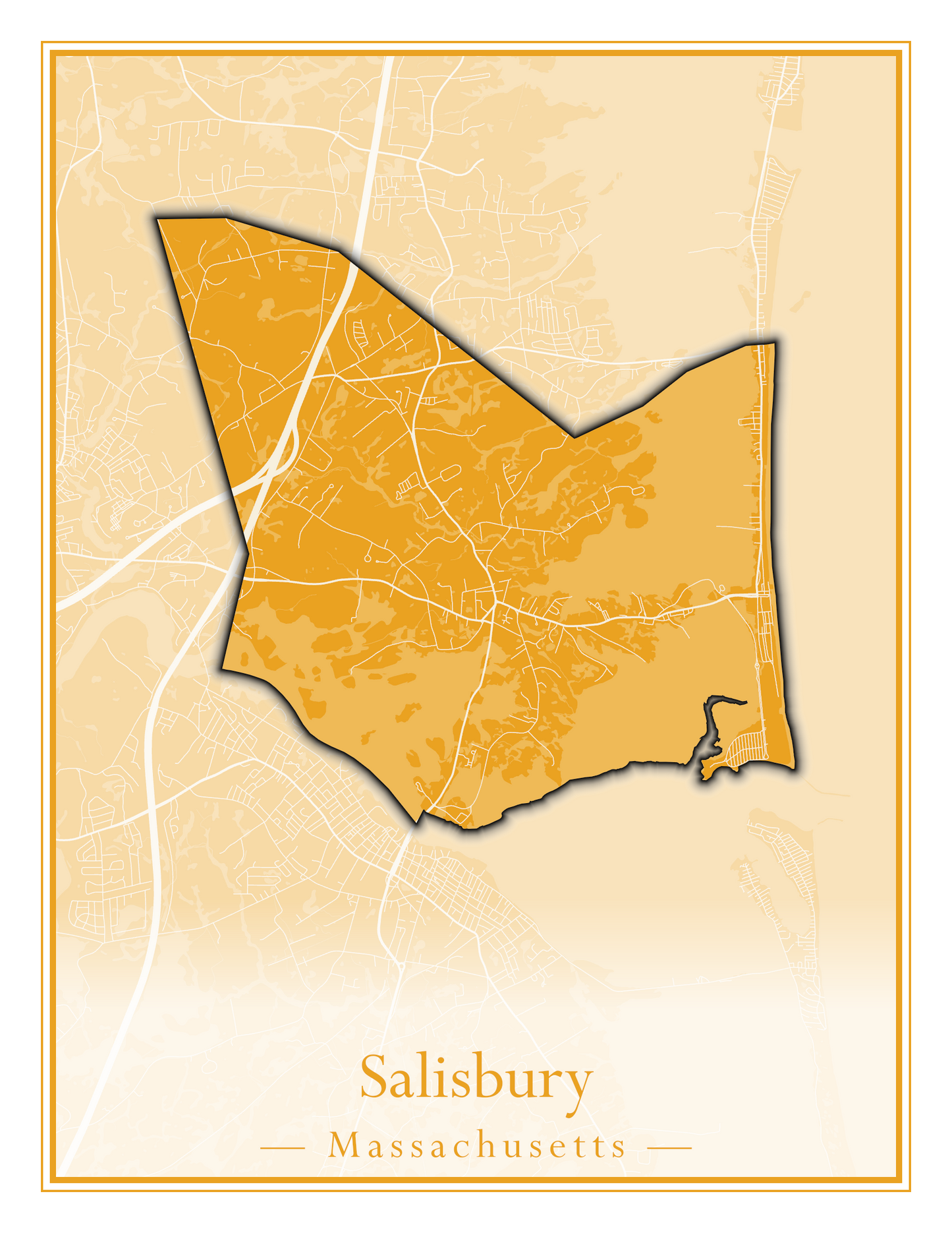 Massachusetts Towns - Street Map (Rutland - Sandisfield)