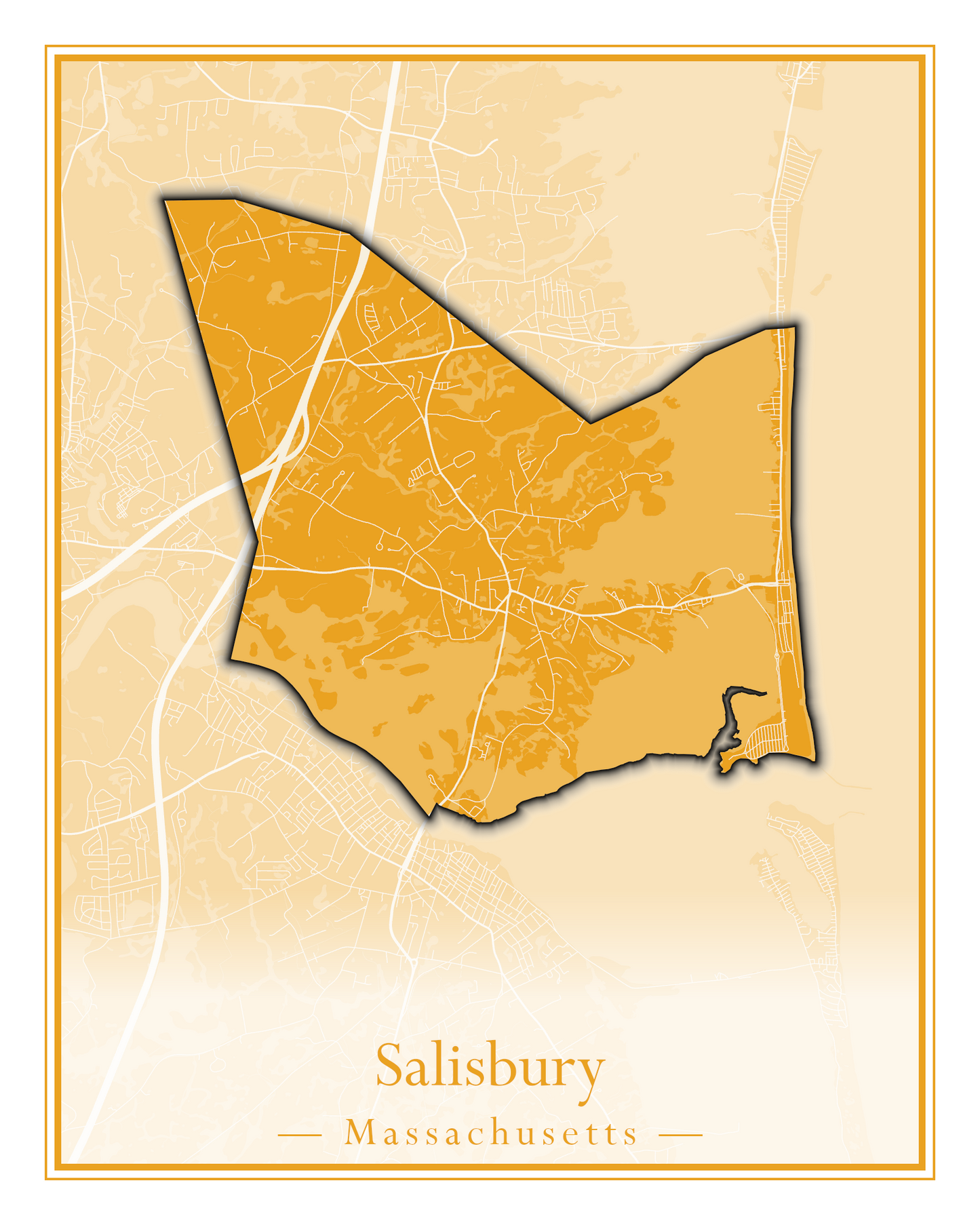 Massachusetts Towns - Street Map (Rutland - Sandisfield)