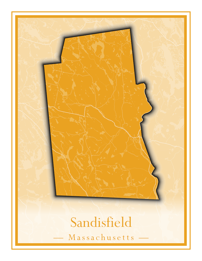 Massachusetts Towns - Street Map (Rutland - Sandisfield)