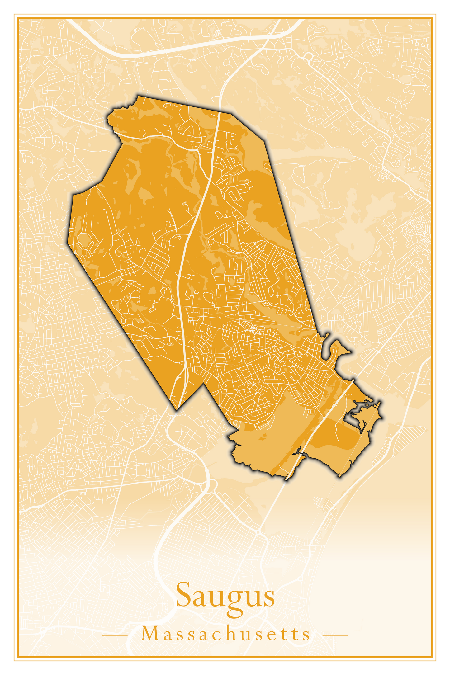 Massachusetts Towns - Street Map (Sandwich - Scituate)