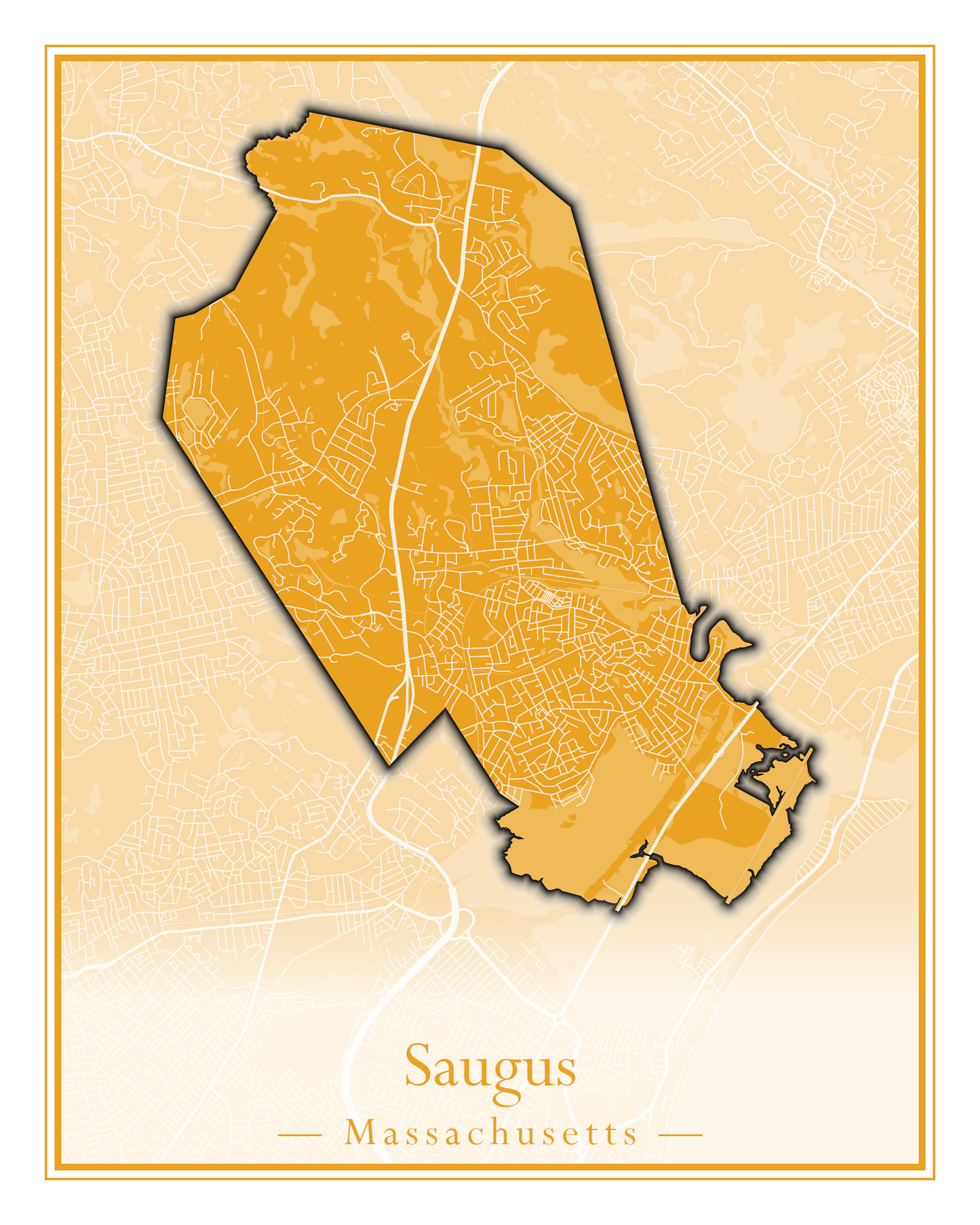 Massachusetts Towns - Street Map (Sandwich - Scituate)